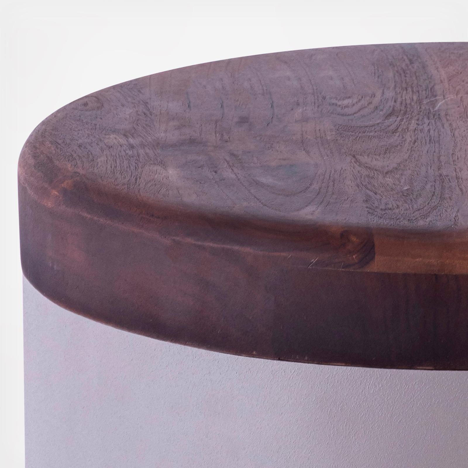 Acacia Wood Top Side Table