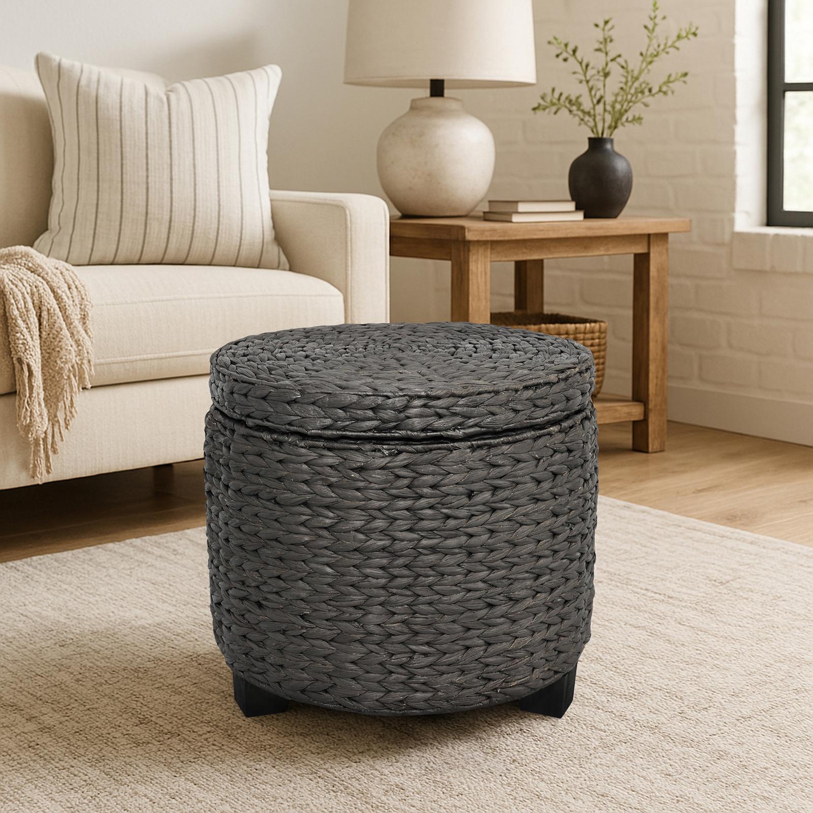 Addie Hand-Woven Storage Ottoman with Lid 17 Addie Hand-Woven Storage Ottoman with Lid
