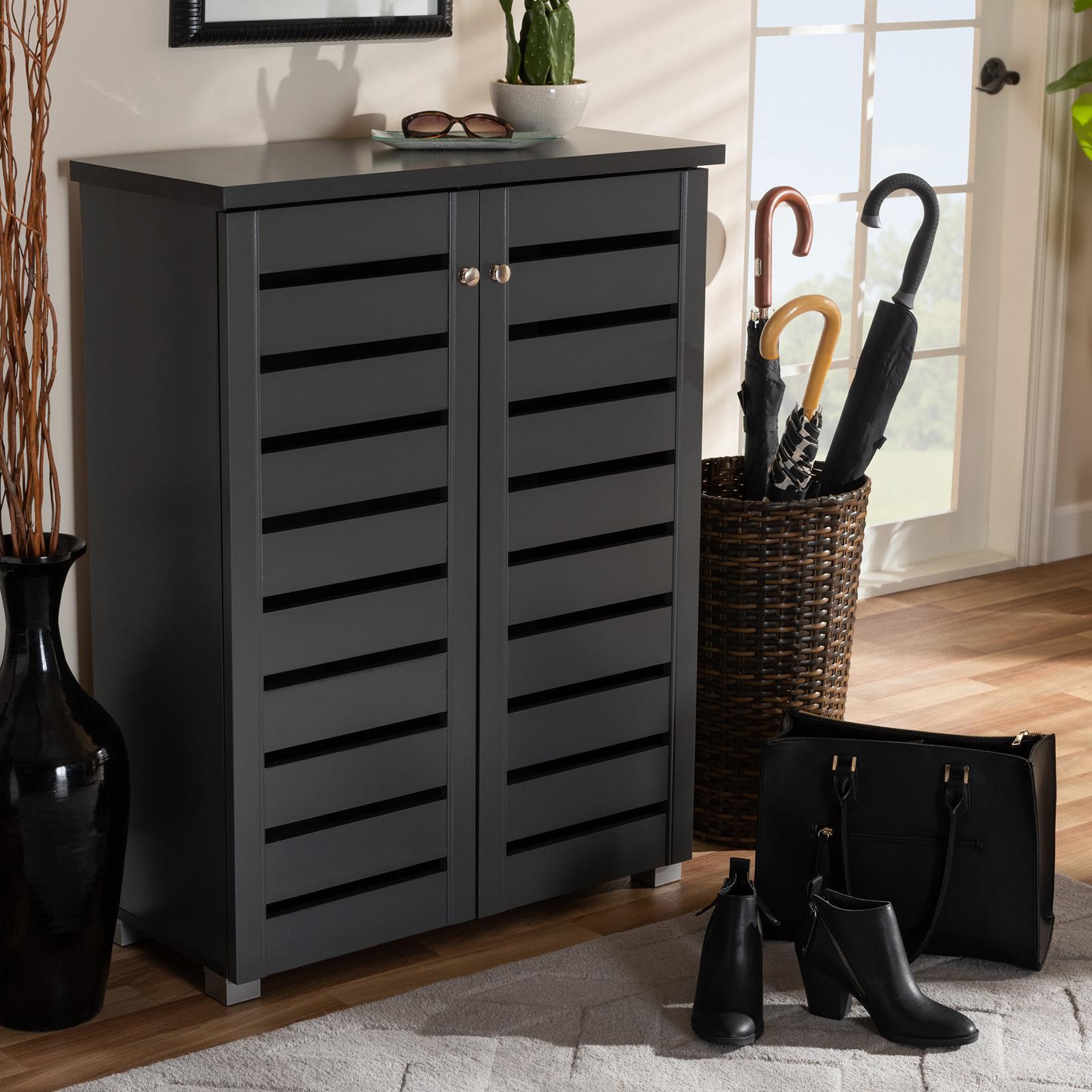 Adalwin 2-Door Wooden Entryway Shoe Storage Cabinet 13 Adalwin 2-Door Wooden Entryway Shoe Storage Cabinet