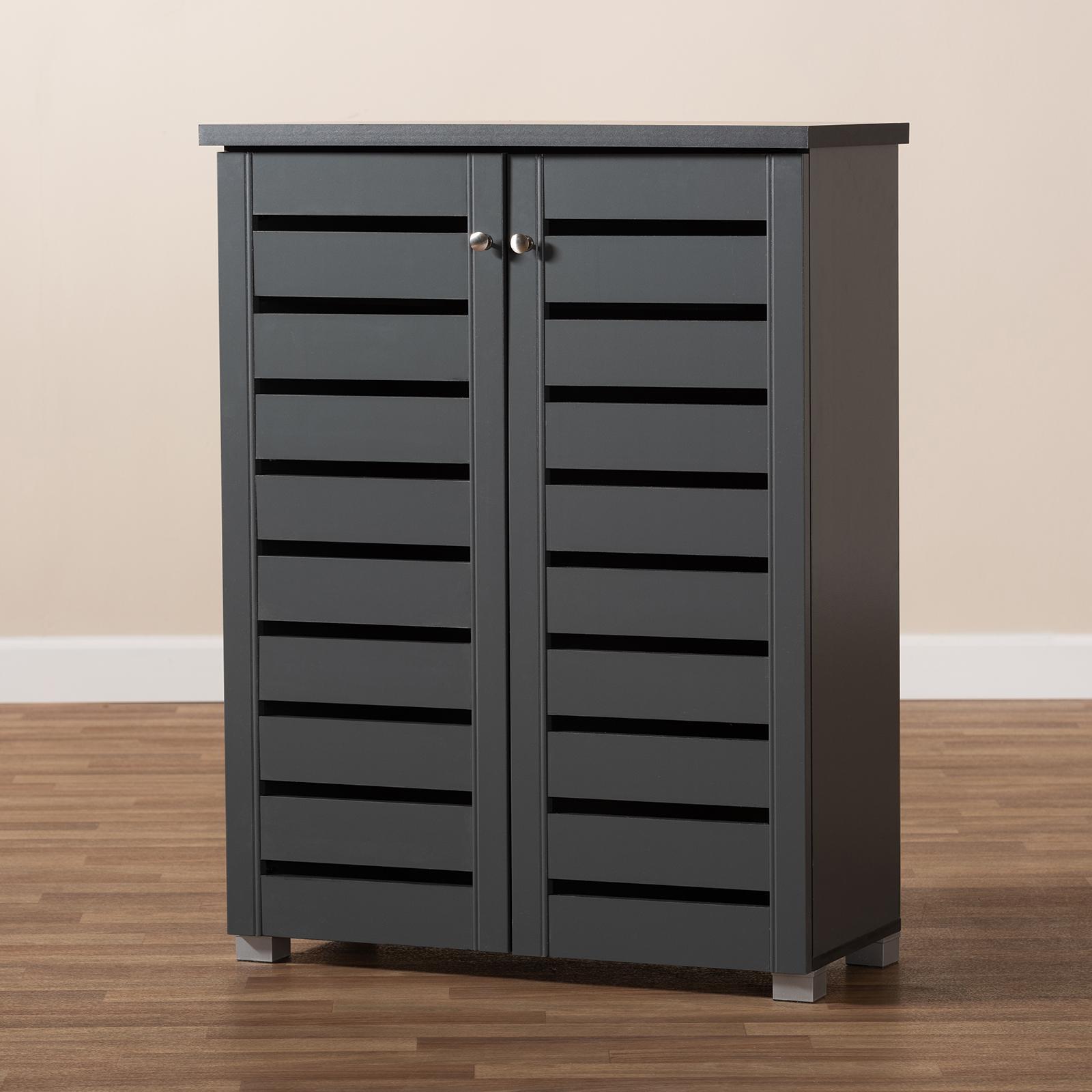 Adalwin 2-Door Wooden Entryway Shoe Storage Cabinet 2 Adalwin 2-Door Wooden Entryway Shoe Storage Cabinet