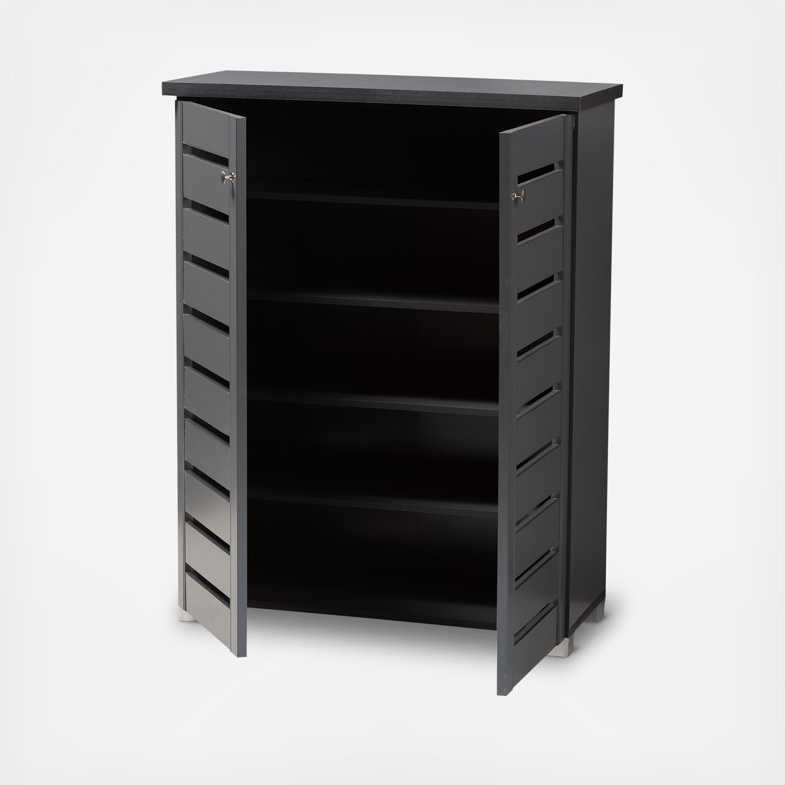Adalwin 2-Door Wooden Entryway Shoe Storage Cabinet 4 Adalwin 2-Door Wooden Entryway Shoe Storage Cabinet