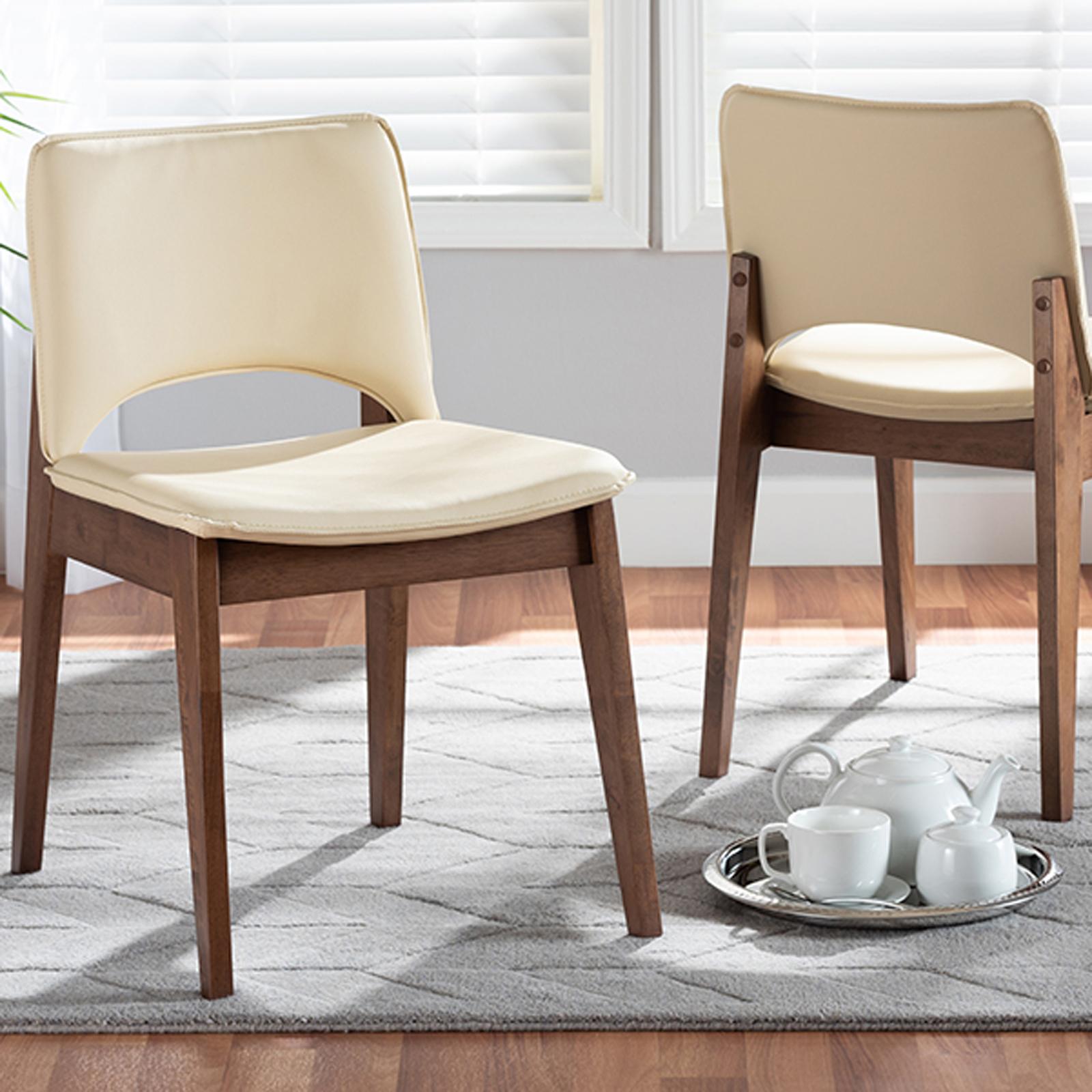 Afton Mid-Century Modern Dining Chair, Set of 2