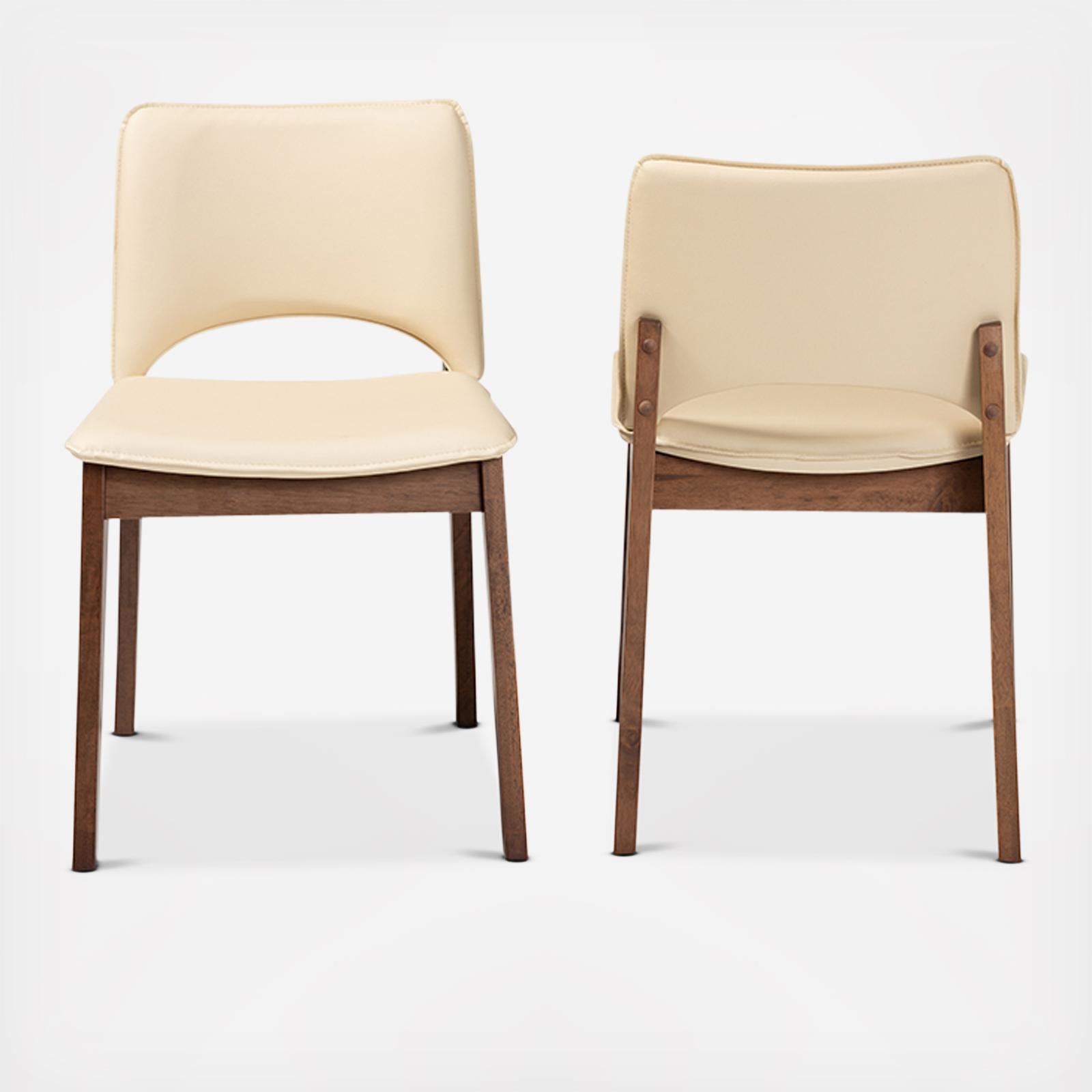 Afton Mid-Century Modern Dining Chair, Set of 2 3 Afton Mid-Century Modern Dining Chair, Set of 2