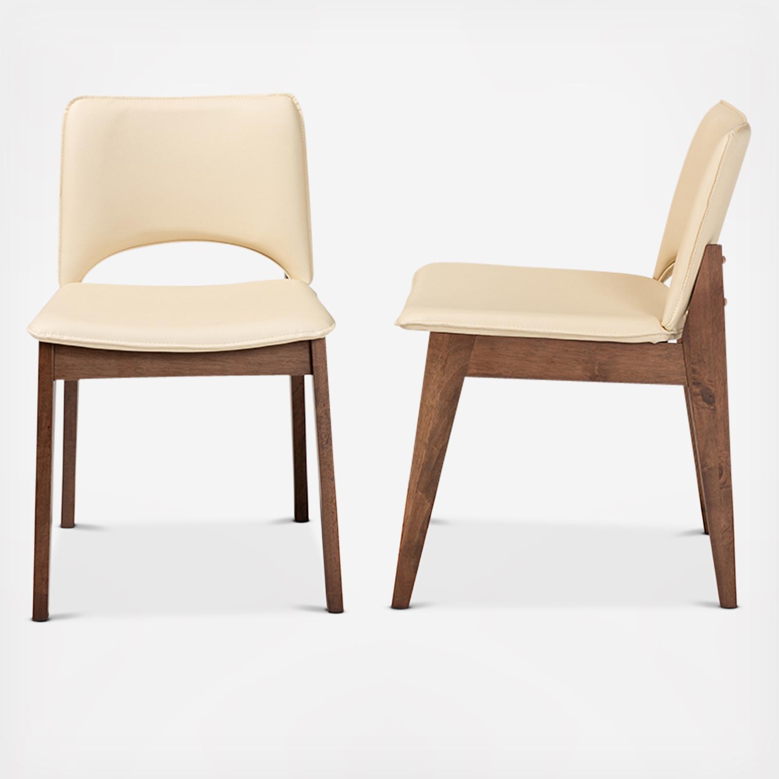 Afton Mid-Century Modern Dining Chair, Set of 2 4 Afton Mid-Century Modern Dining Chair, Set of 2