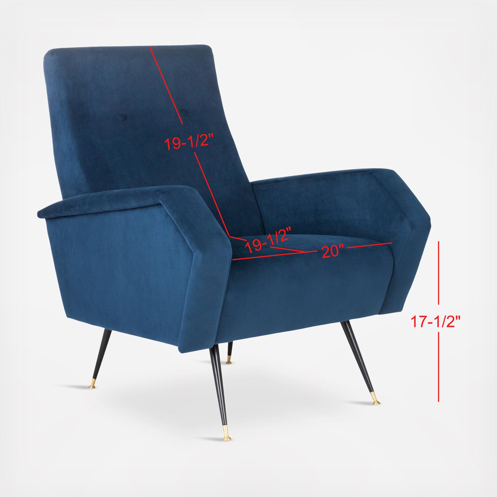 Aida Velvet Retro Accent Chair 8 Aida Velvet Retro Accent Chair