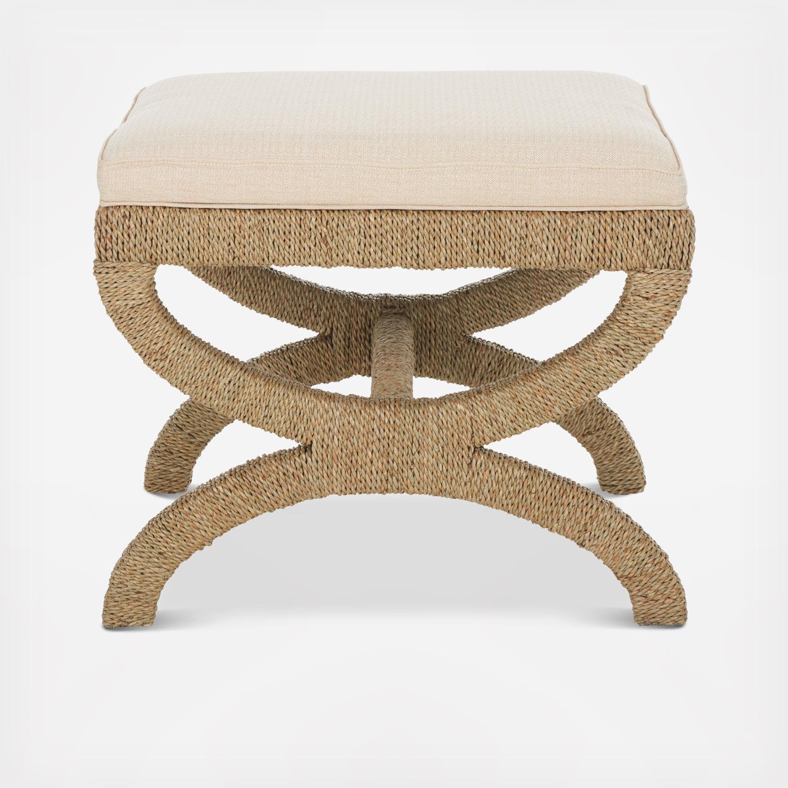 Aikan Woven Sea Grass Ottoman
