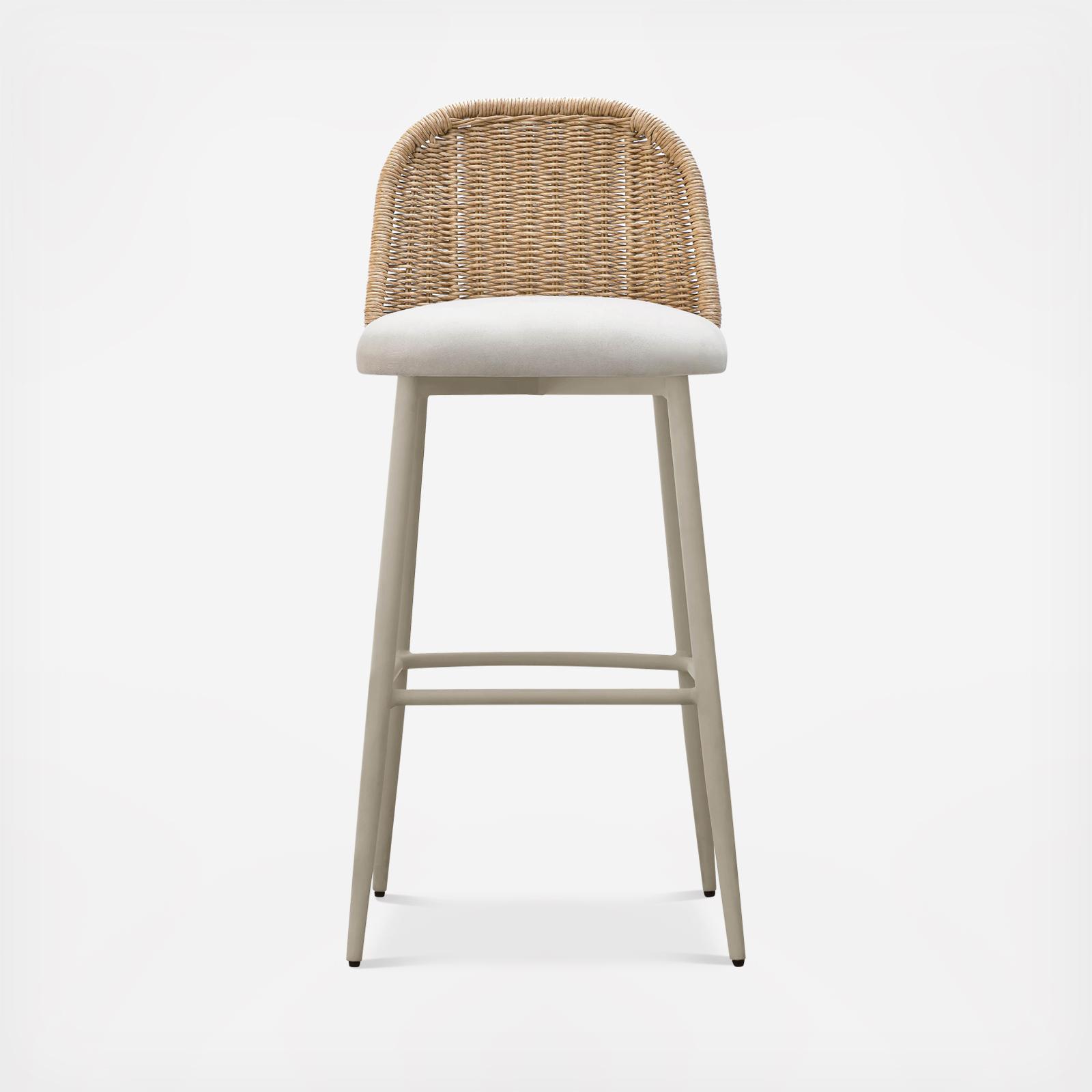 Alexa Performance Fabric Outdoor Barstool 3 Alexa Performance Fabric Outdoor Barstool