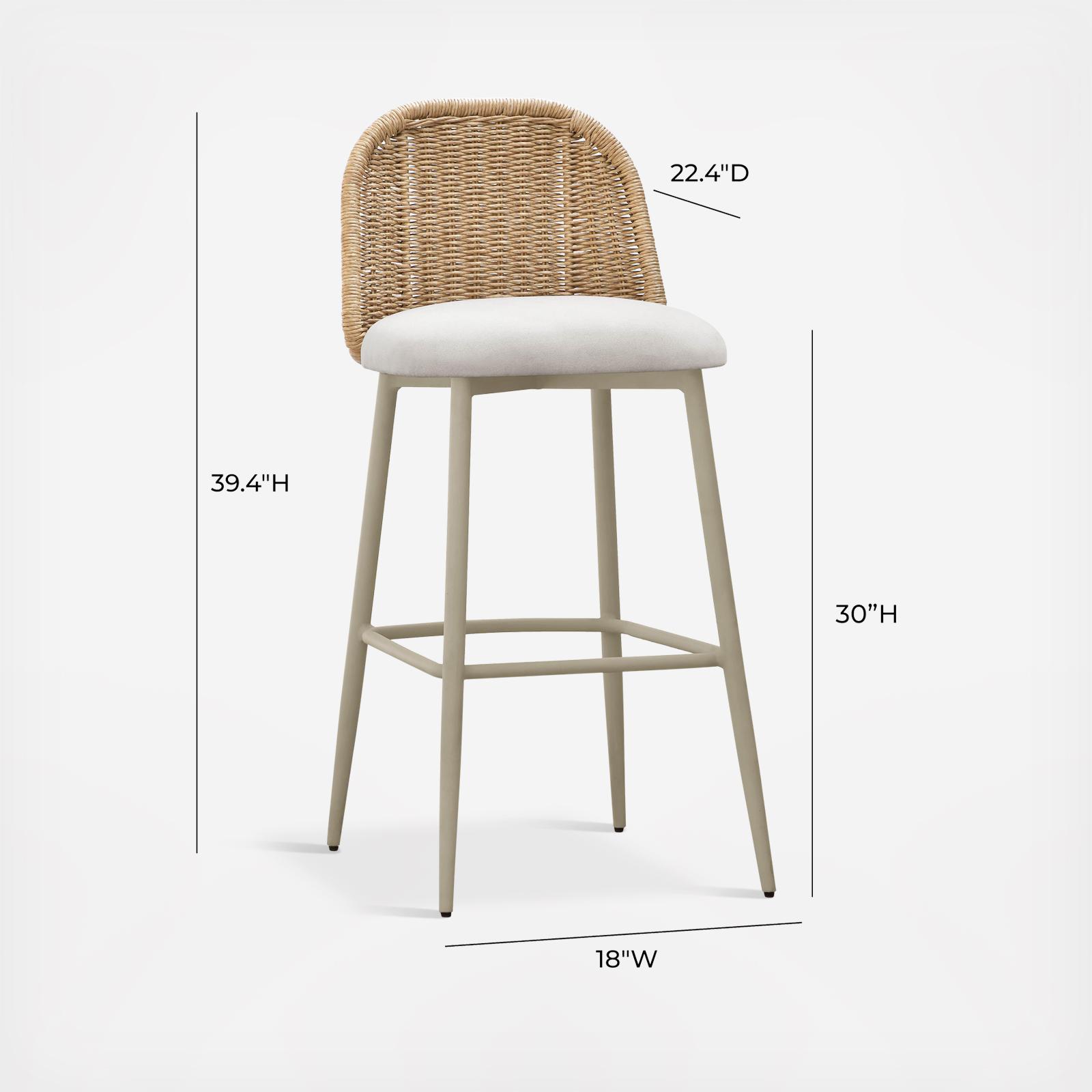 Alexa Performance Fabric Outdoor Barstool 5 Alexa Performance Fabric Outdoor Barstool