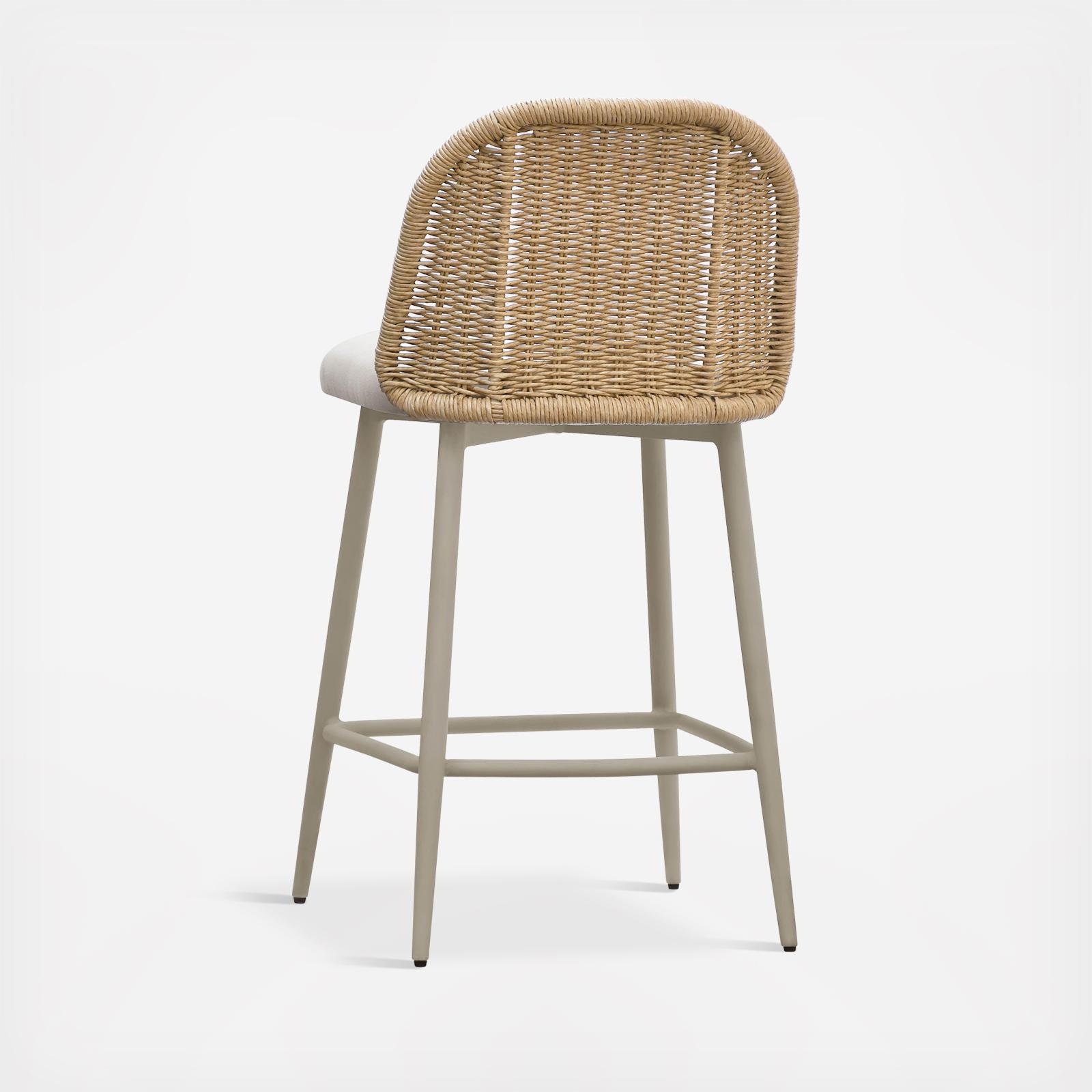 Alexa Performance Fabric Outdoor Counter Stool 4 Alexa Performance Fabric Outdoor Counter Stool