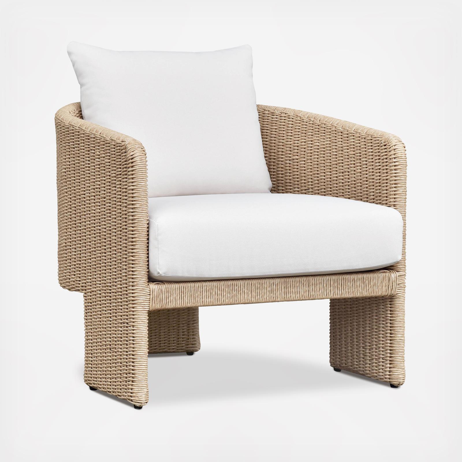 Alexa Performance Fabric Outdoor Armchair