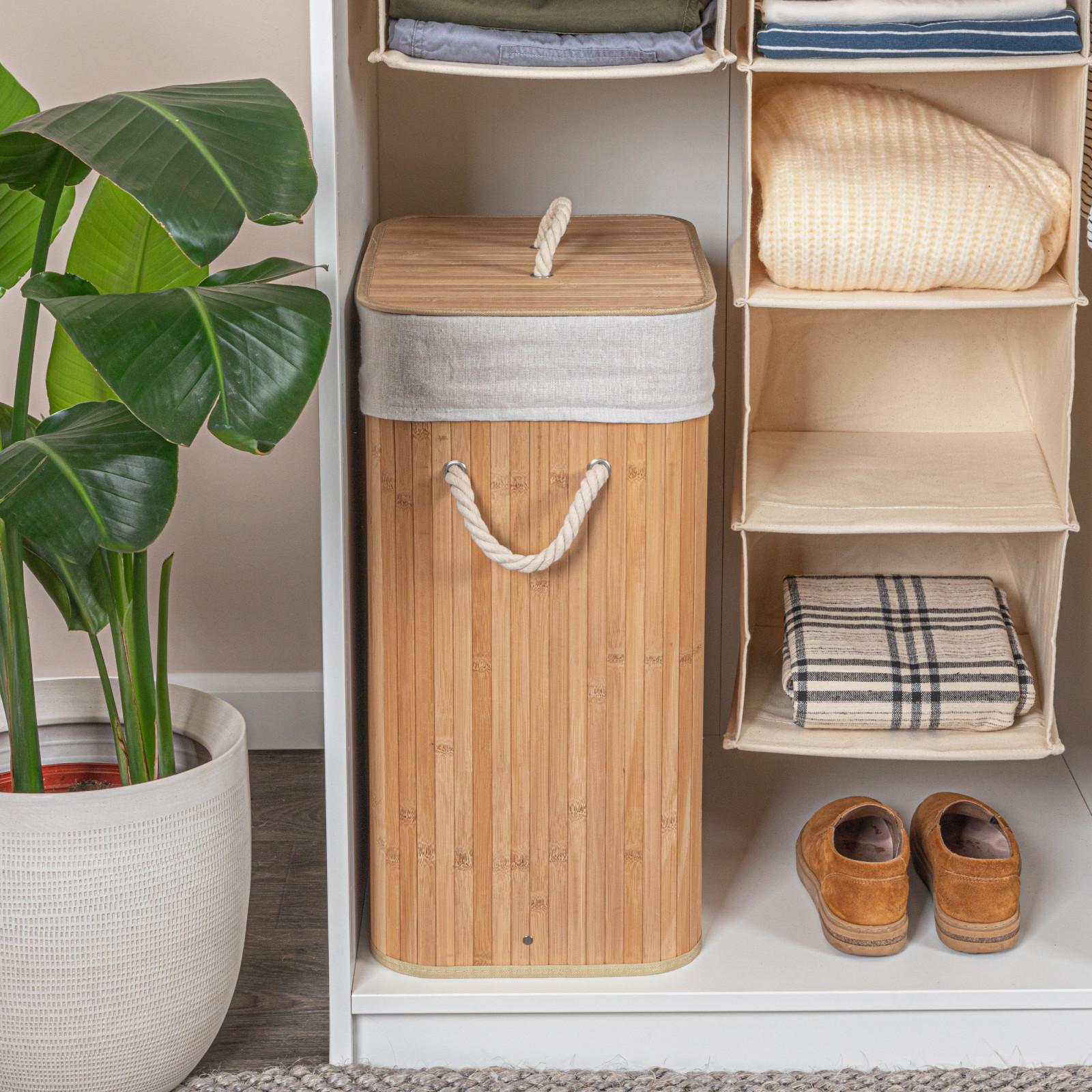 Bamboo Laundry 19-Gallon Hamper with Rope Handle 1 Bamboo Laundry 19-Gallon Hamper with Rope Handle