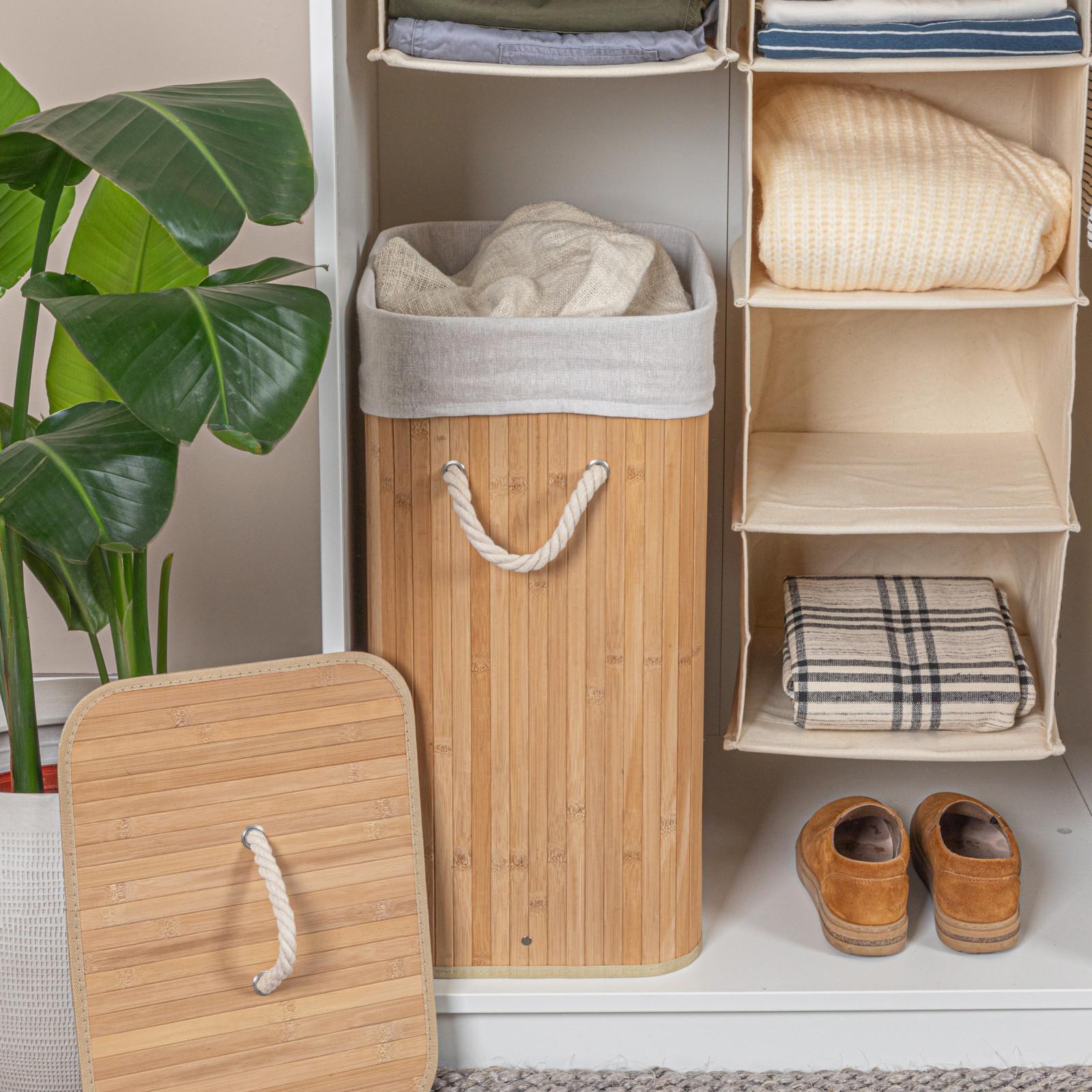 Bamboo Laundry 19-Gallon Hamper with Rope Handle 3 Bamboo Laundry 19-Gallon Hamper with Rope Handle