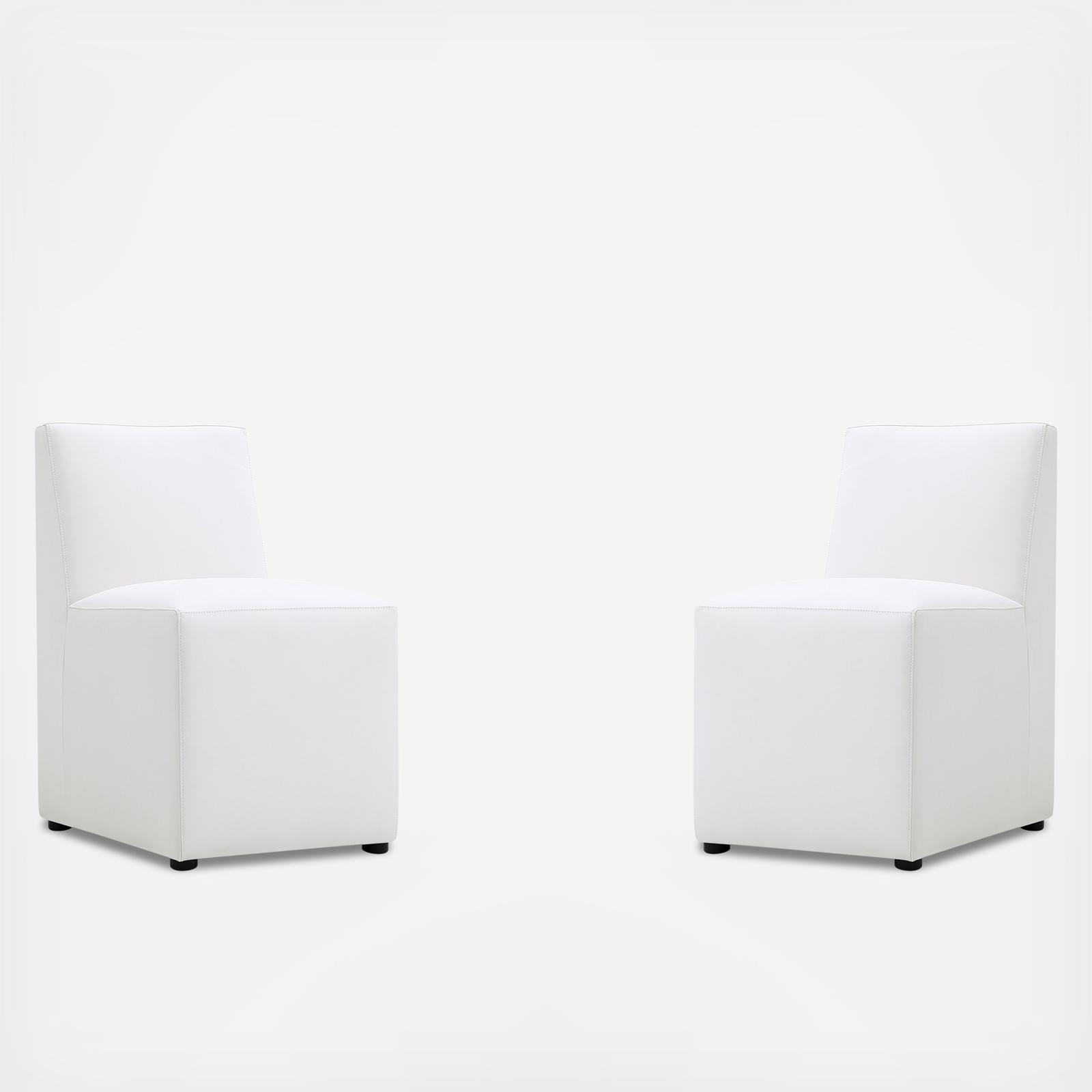 Anna Square Dining Chair, Set of 2