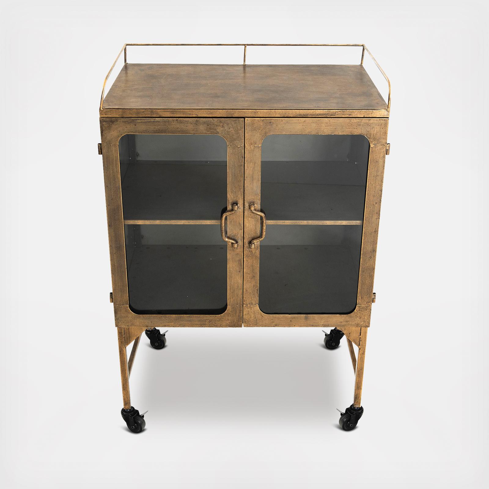 Antiqued Wheeled Cabinet 5 Antiqued Wheeled Cabinet