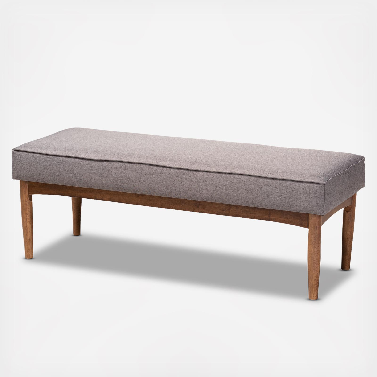 Arvid Mid-Century Modern Upholstered Dining Bench 5 Arvid Mid-Century Modern Upholstered Dining Bench