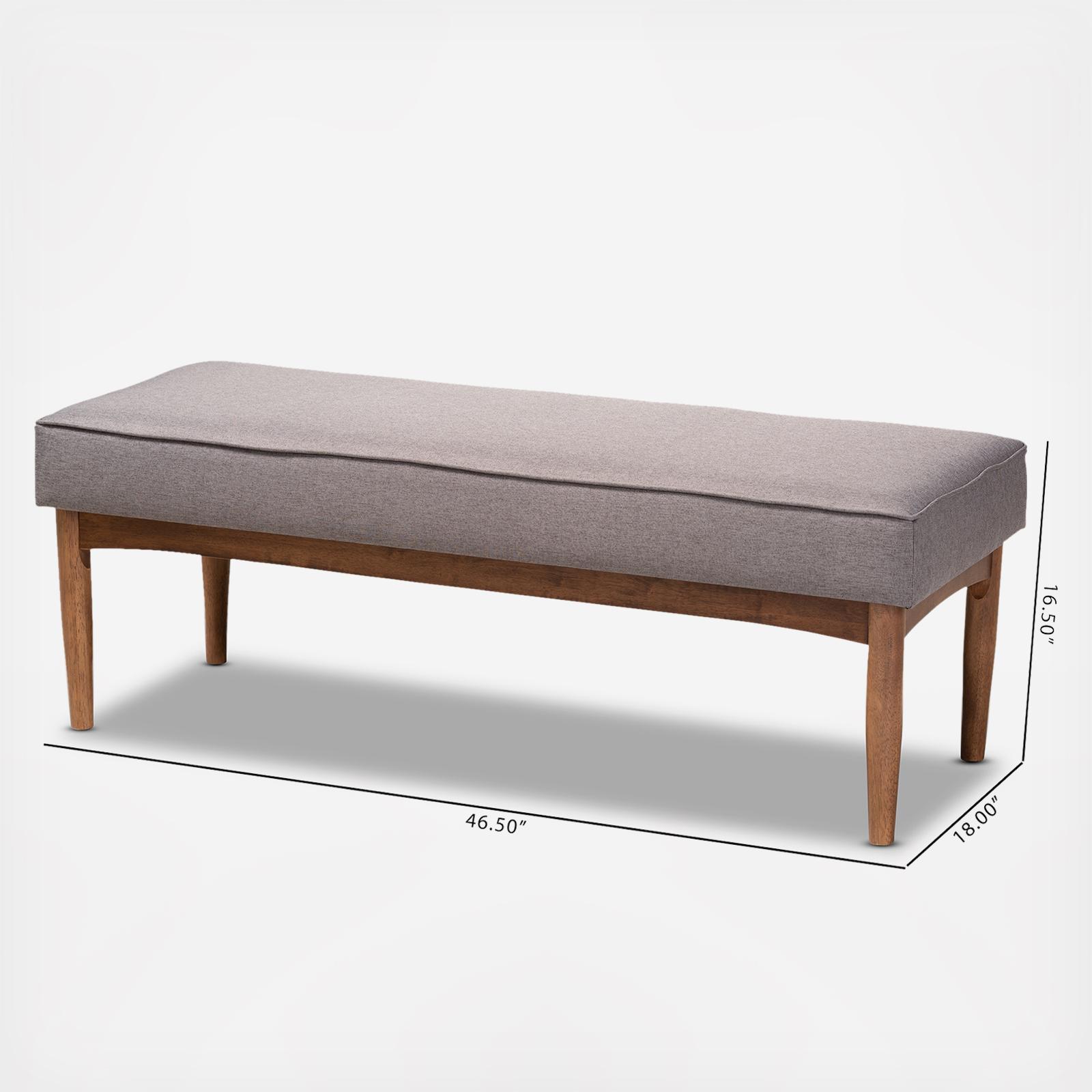 Arvid Mid-Century Modern Upholstered Dining Bench 6 Arvid Mid-Century Modern Upholstered Dining Bench