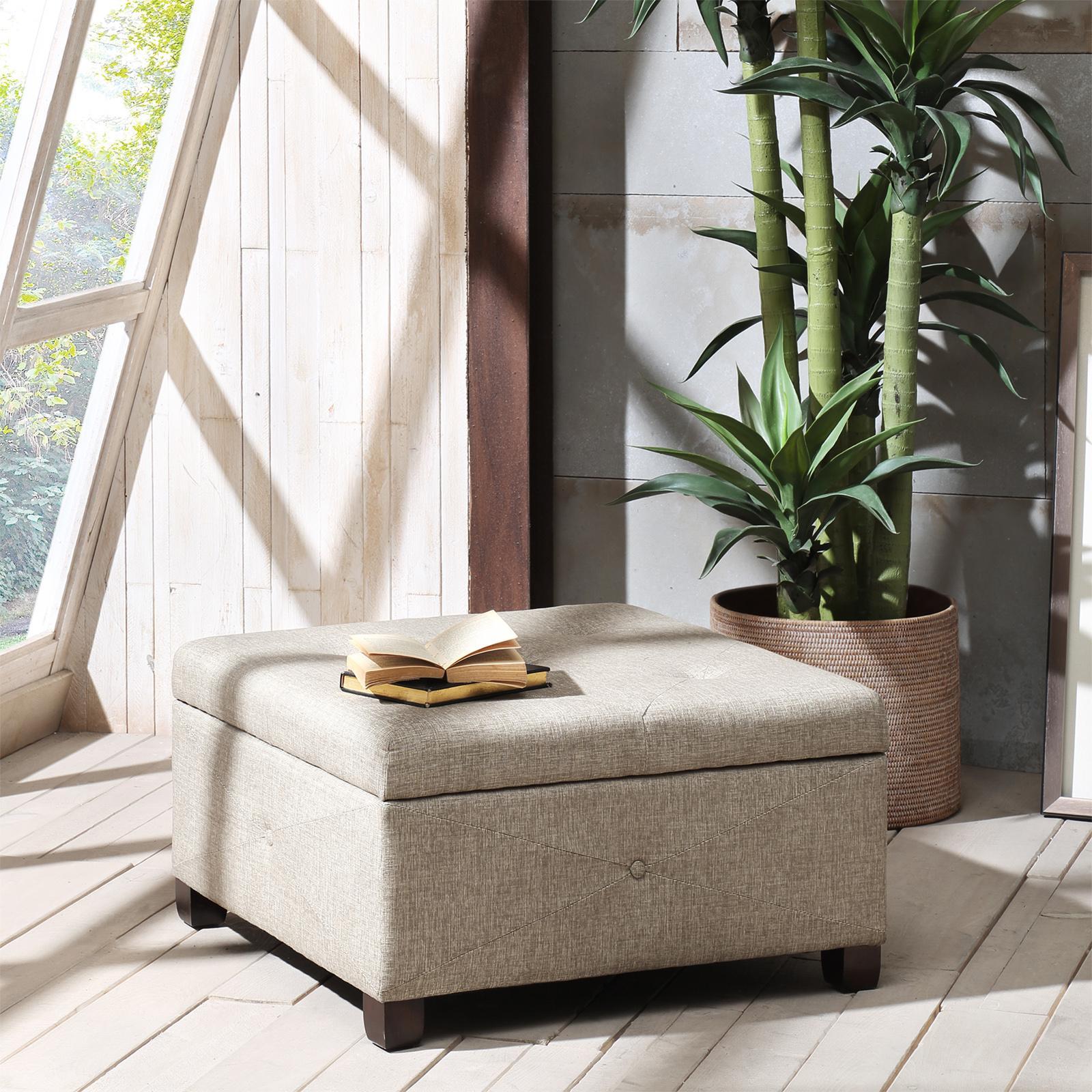 Aspen Button Tufted Storage Ottoman 1 Aspen Button Tufted Storage Ottoman