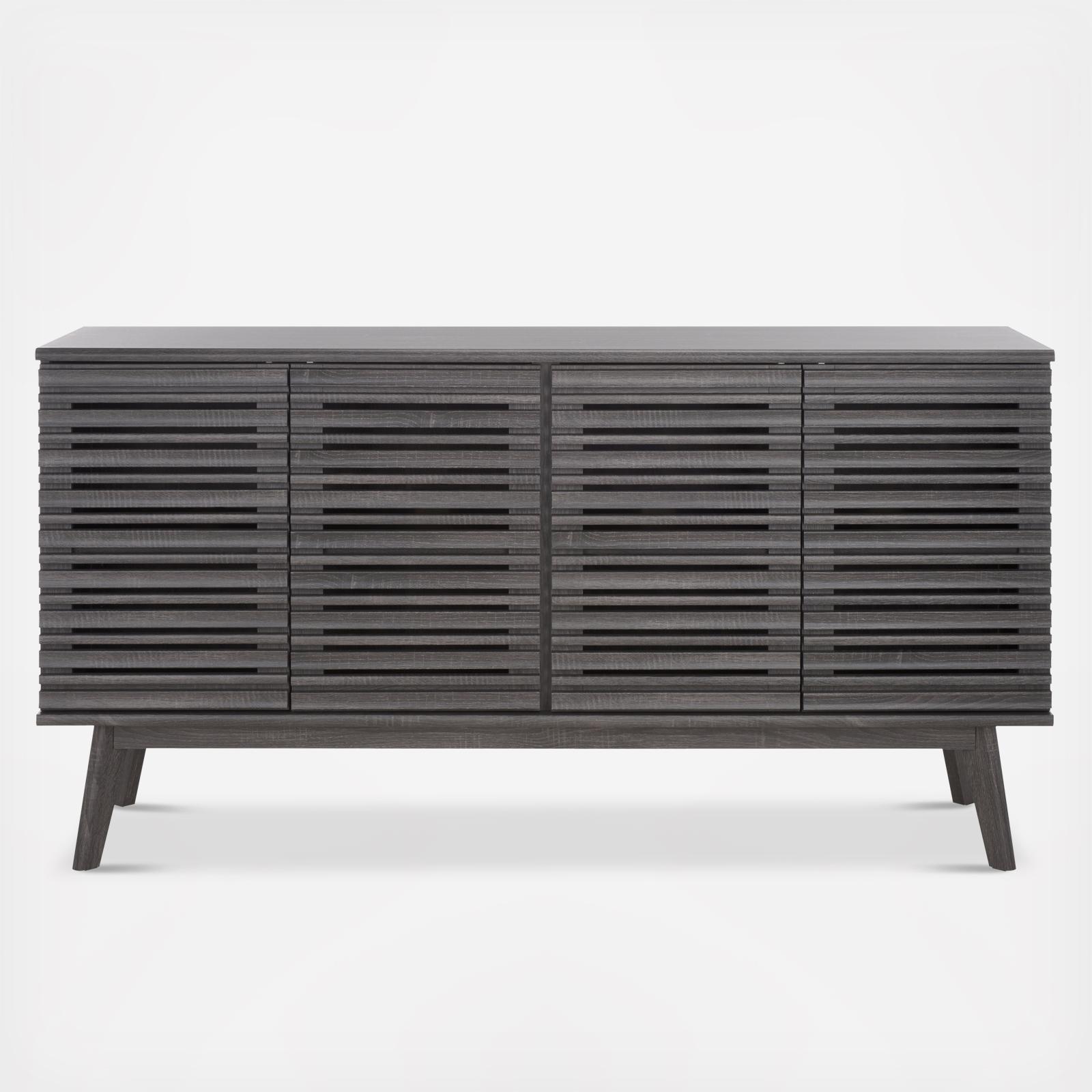 Atlantes 4-Door 2-Shelf Media Stand 2 Atlantes 4-Door 2-Shelf Media Stand