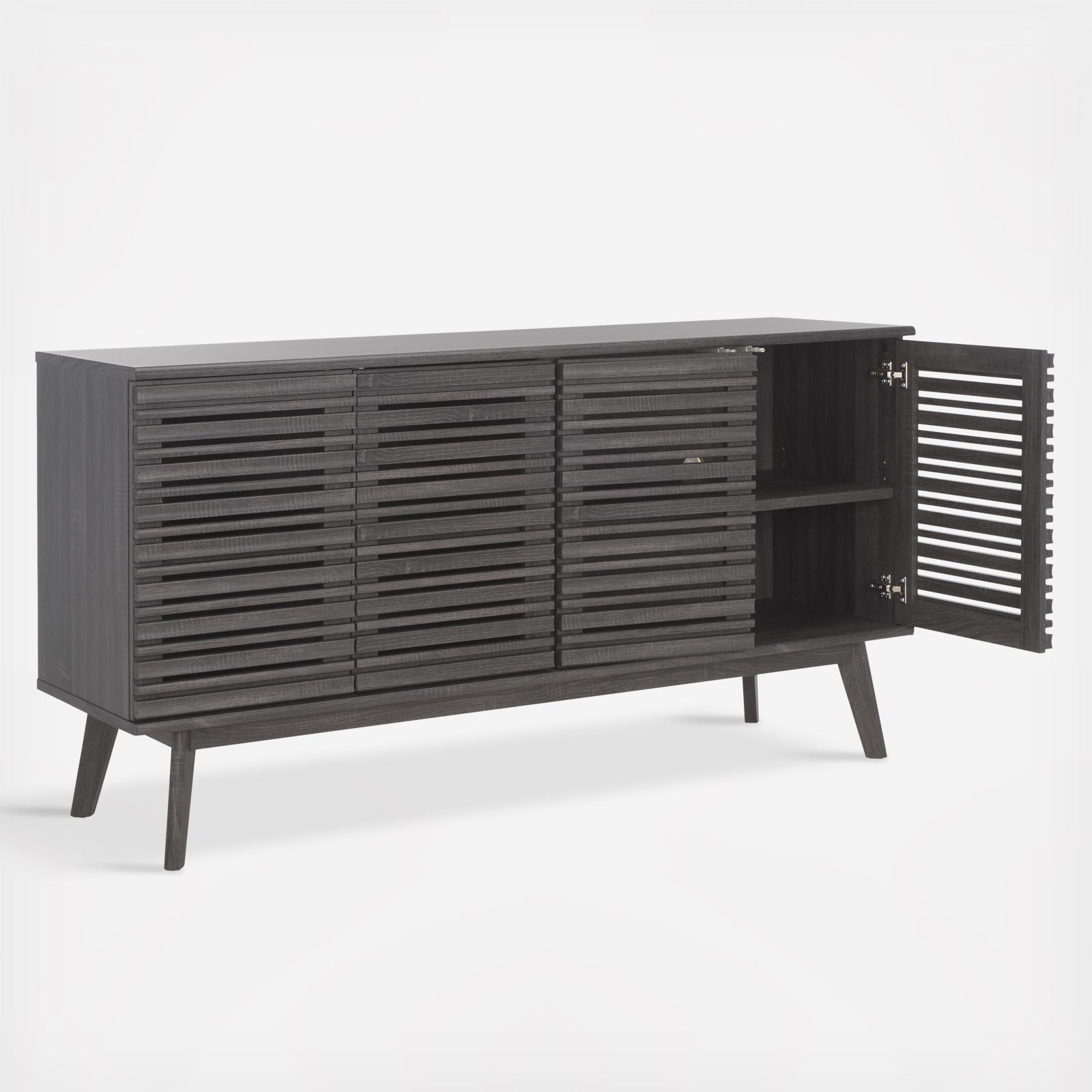 Atlantes 4-Door 2-Shelf Media Stand 3 Atlantes 4-Door 2-Shelf Media Stand