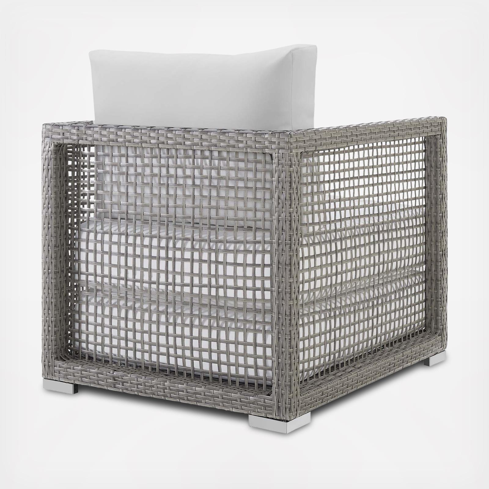 Aura 3-Piece Outdoor Patio Armchair Set 4 Aura 3-Piece Outdoor Patio Armchair Set