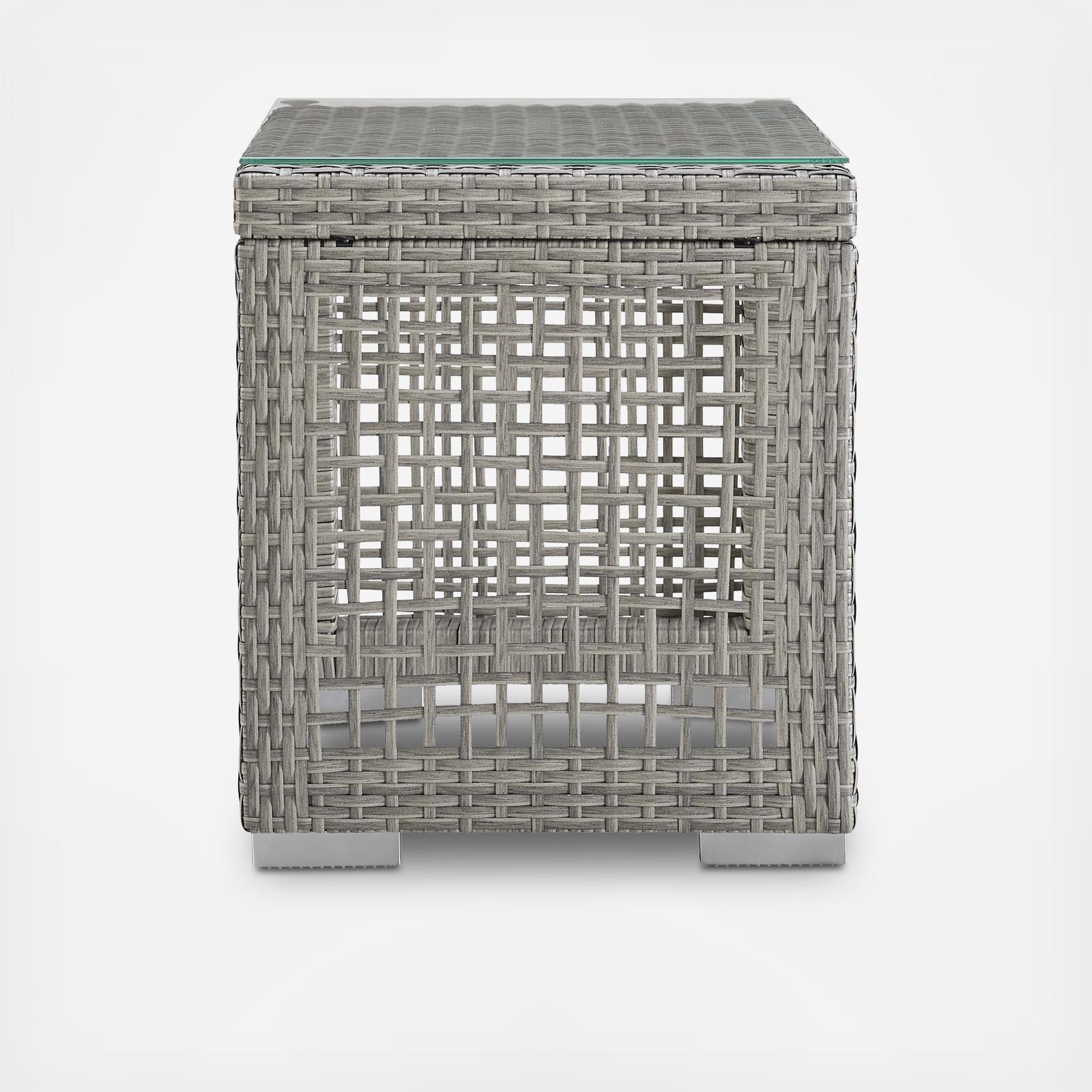 Aura Outdoor Wicker Rattan Side Table 2 Aura Outdoor Wicker Rattan Side Table