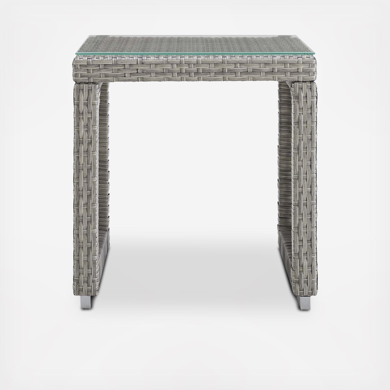 Aura Outdoor Wicker Rattan Side Table 3 Aura Outdoor Wicker Rattan Side Table