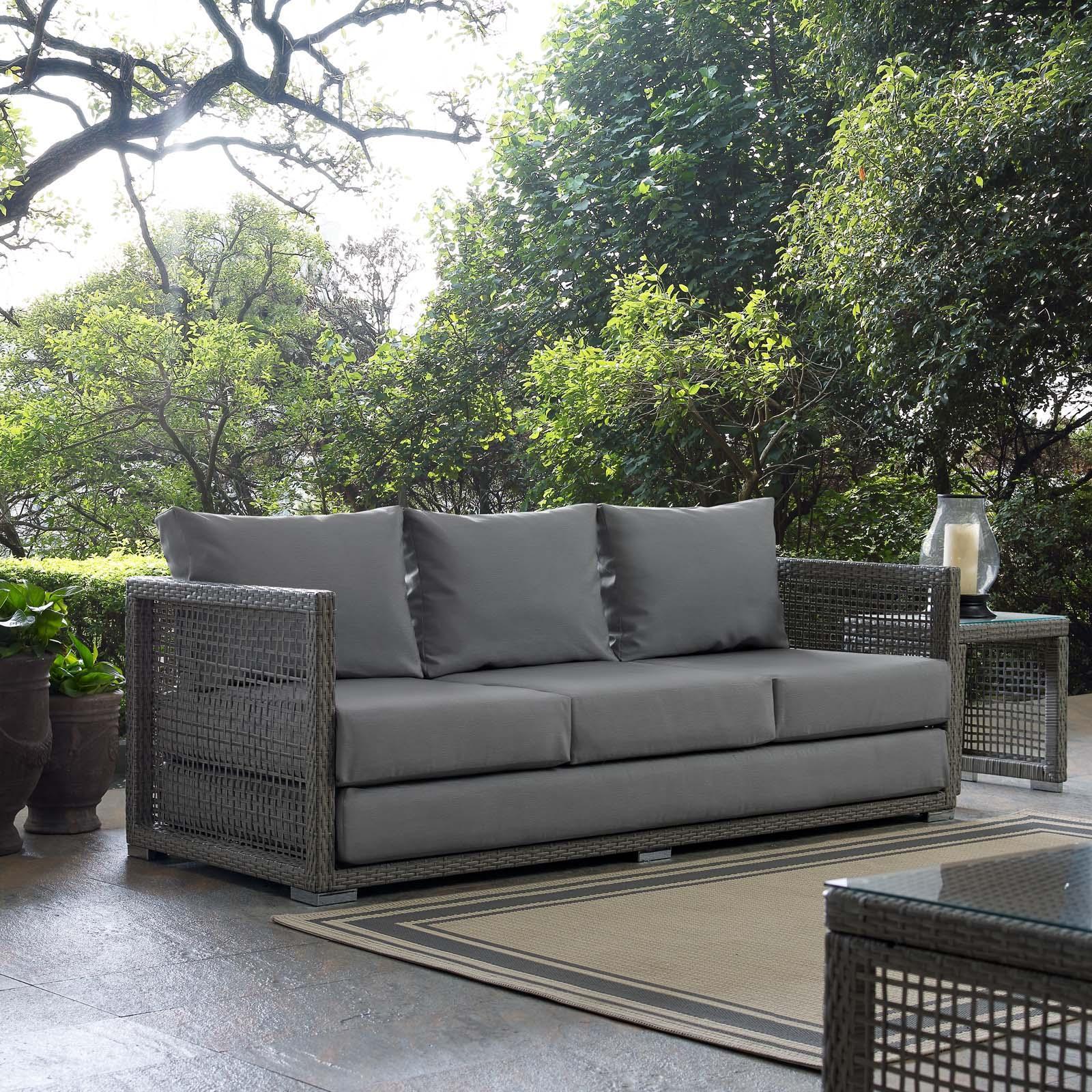 Aura Outdoor Wicker Rattan Sofa