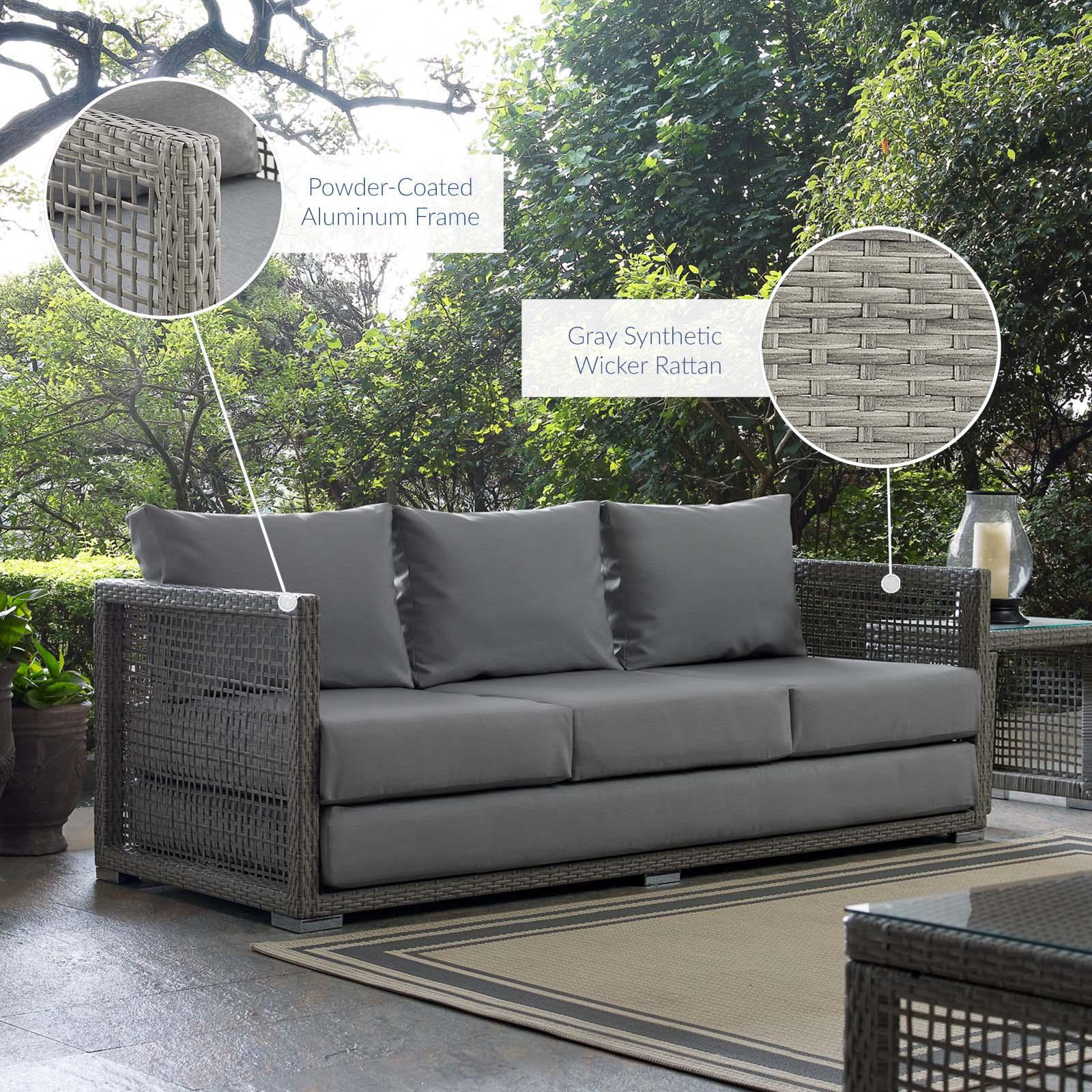 Aura Outdoor Wicker Rattan Sofa