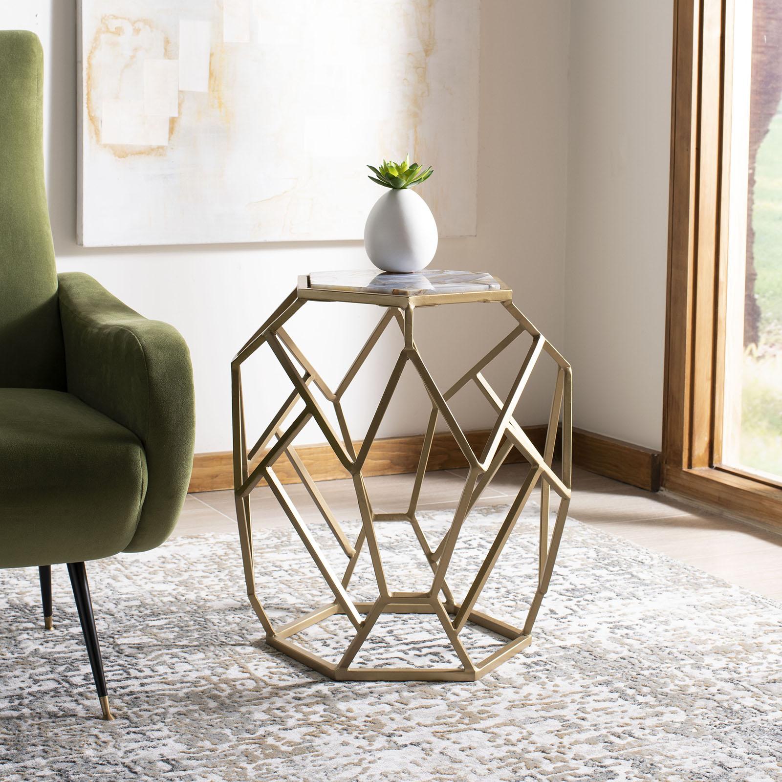 Ava Geometric Accent Table