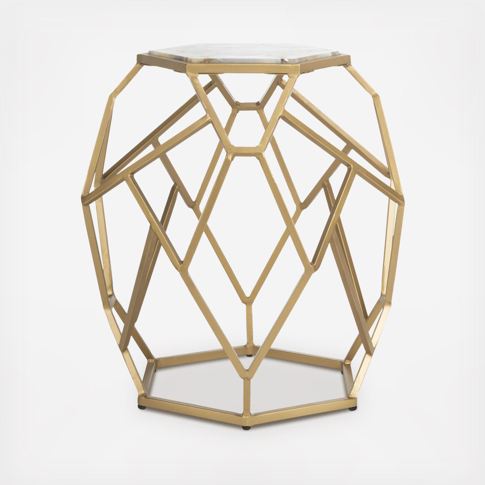 Ava Geometric Accent Table