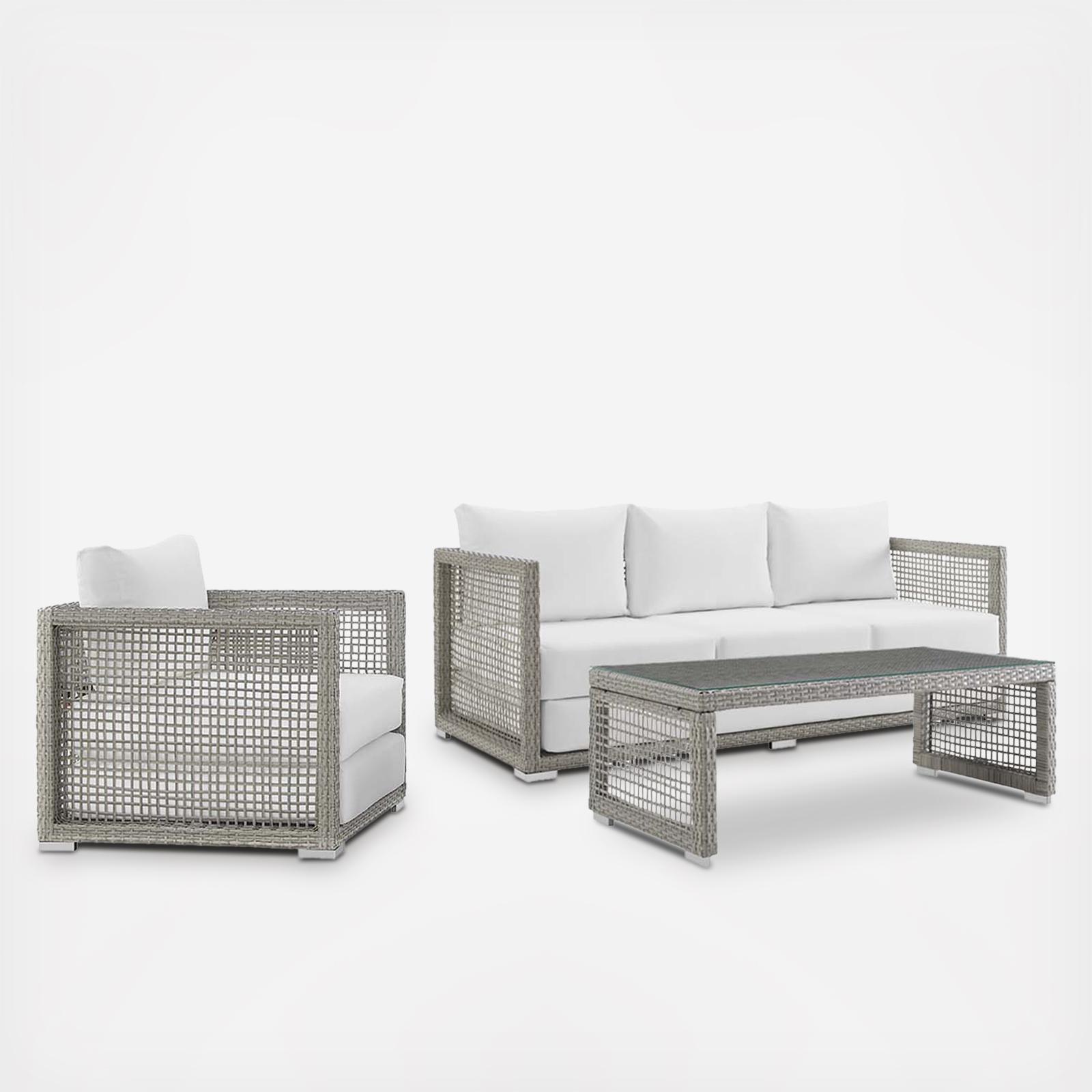 Aura 3-Piece Outdoor Sofa Set 16 Aura 3-Piece Outdoor Sofa Set