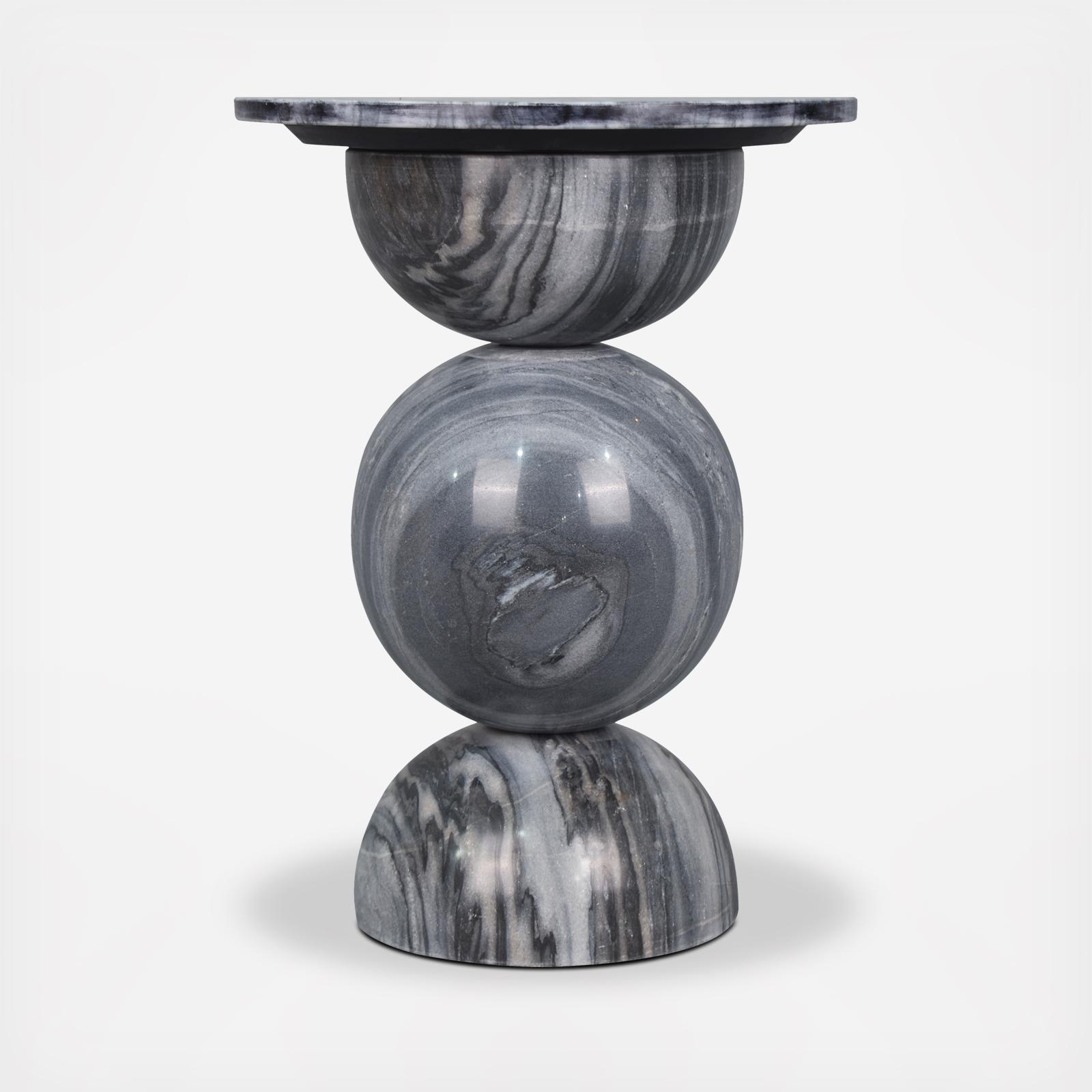 Aura Marble Pedestal End Table 3 Aura Marble Pedestal End Table