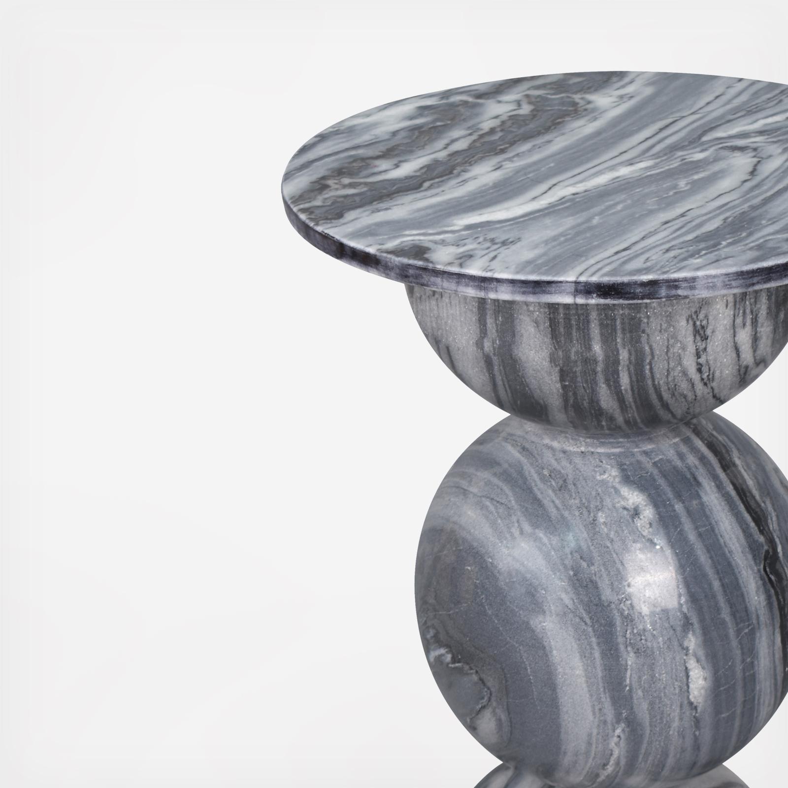 Aura Marble Pedestal End Table 5 Aura Marble Pedestal End Table