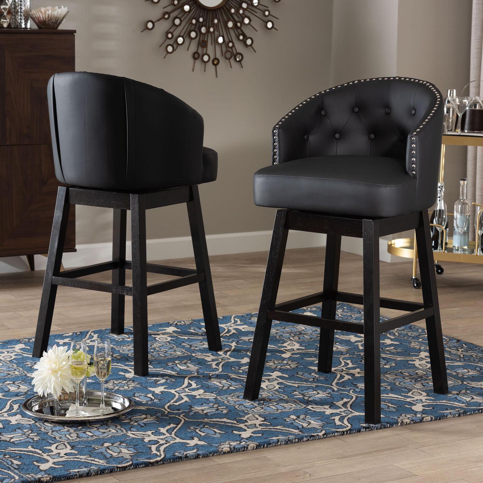 Avril Modern & Contemporary Swivel Barstool, Set of 2 1 Avril Modern & Contemporary Swivel Barstool, Set of 2