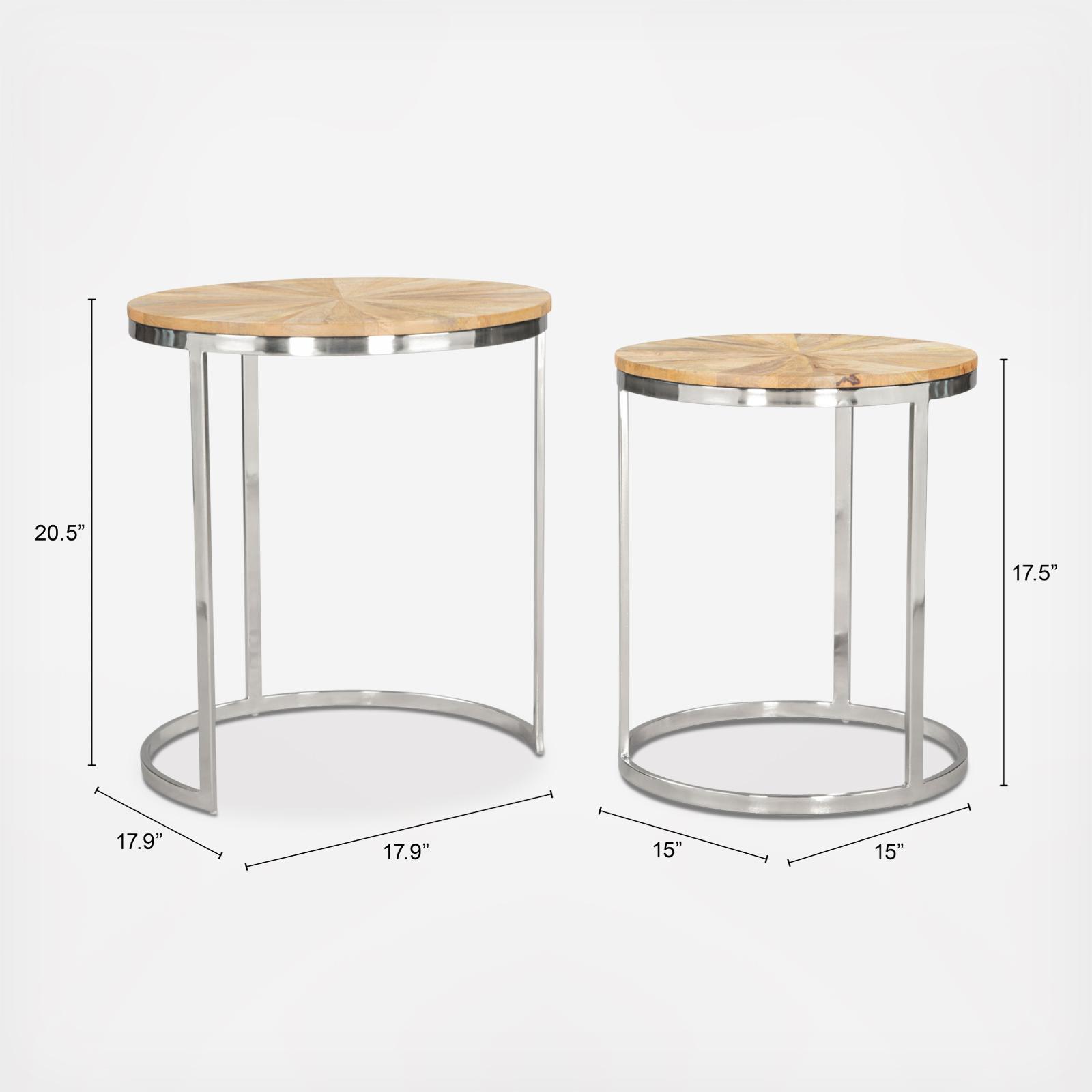 Bari Nesting 2-Piece Table Set 8 Bari Nesting 2-Piece Table Set