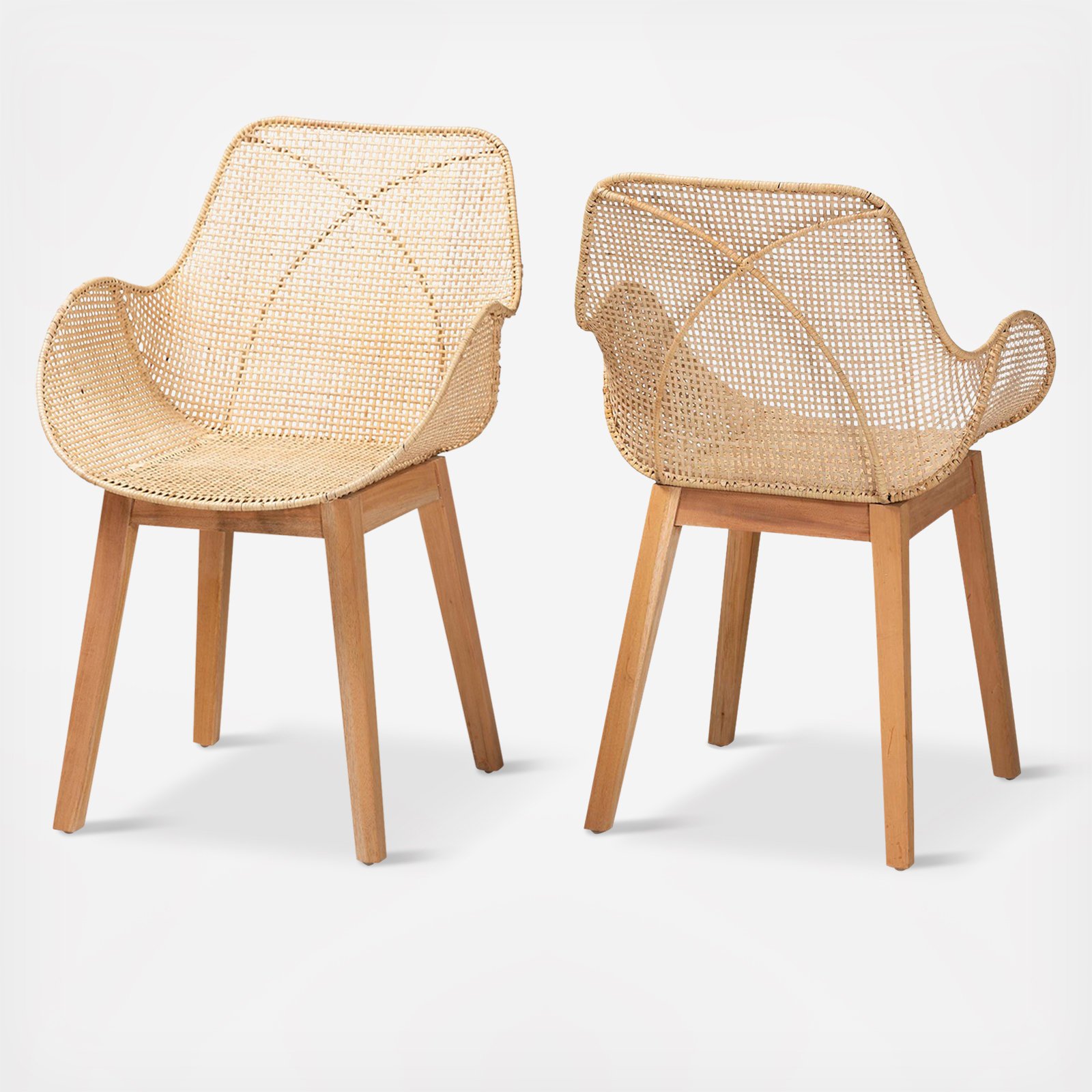 Ballerina Japandi Dining Chair, Set of 2