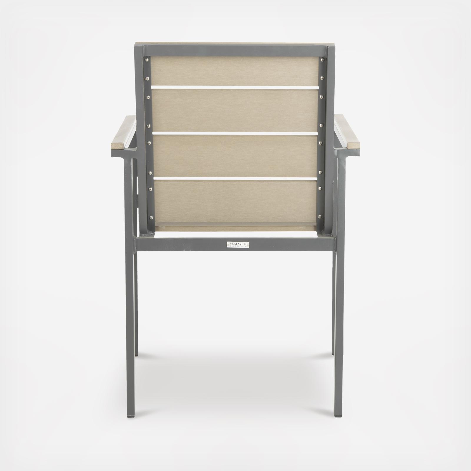 Beldan Stackable Outdoor Chair, Set of 2 4 Beldan Stackable Outdoor Chair, Set of 2