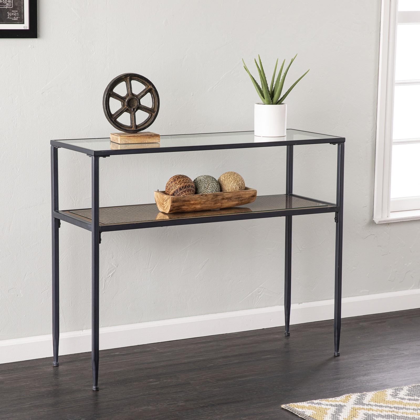 Bladeston Console Table with Glass Top 13 Bladeston Console Table with Glass Top