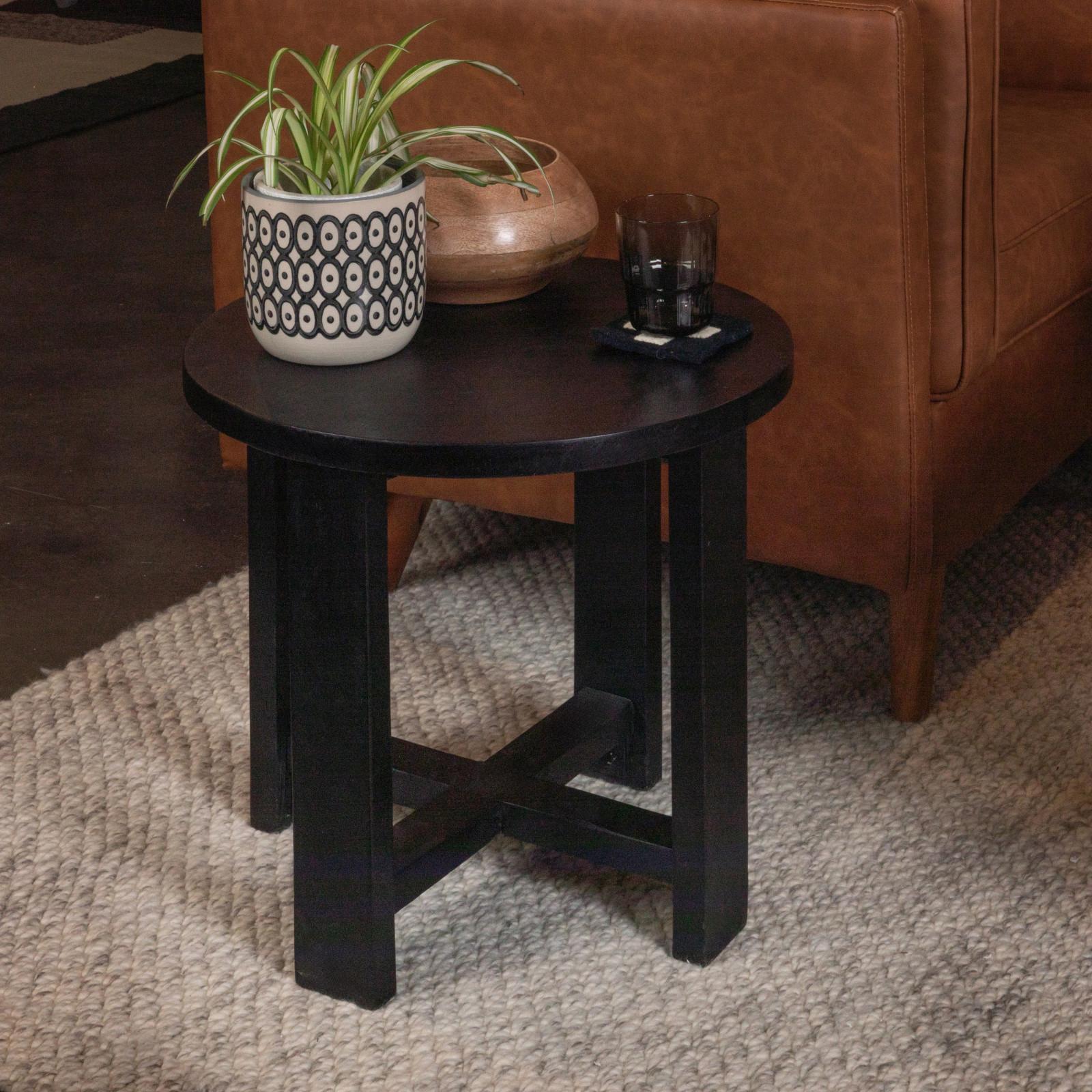 Blakely Elegant Trestle Round End Table 1 Blakely Elegant Trestle Round End Table