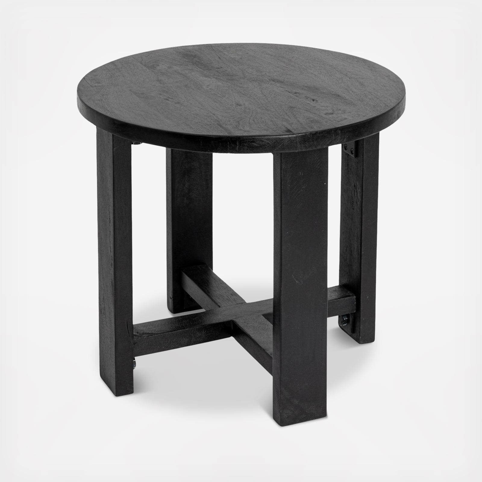 Blakely Elegant Trestle Round End Table 2 Blakely Elegant Trestle Round End Table