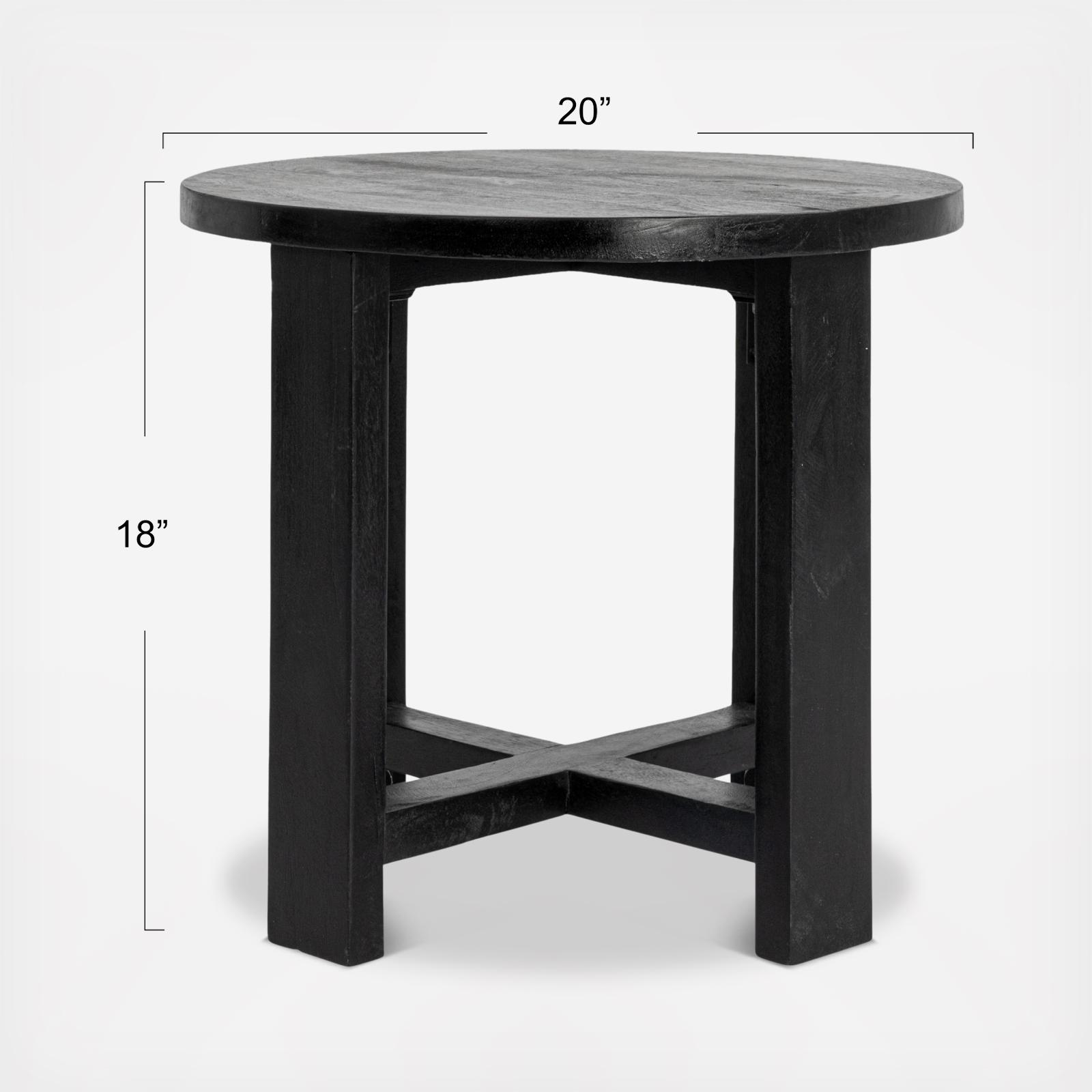 Blakely Elegant Trestle Round End Table 6 Blakely Elegant Trestle Round End Table