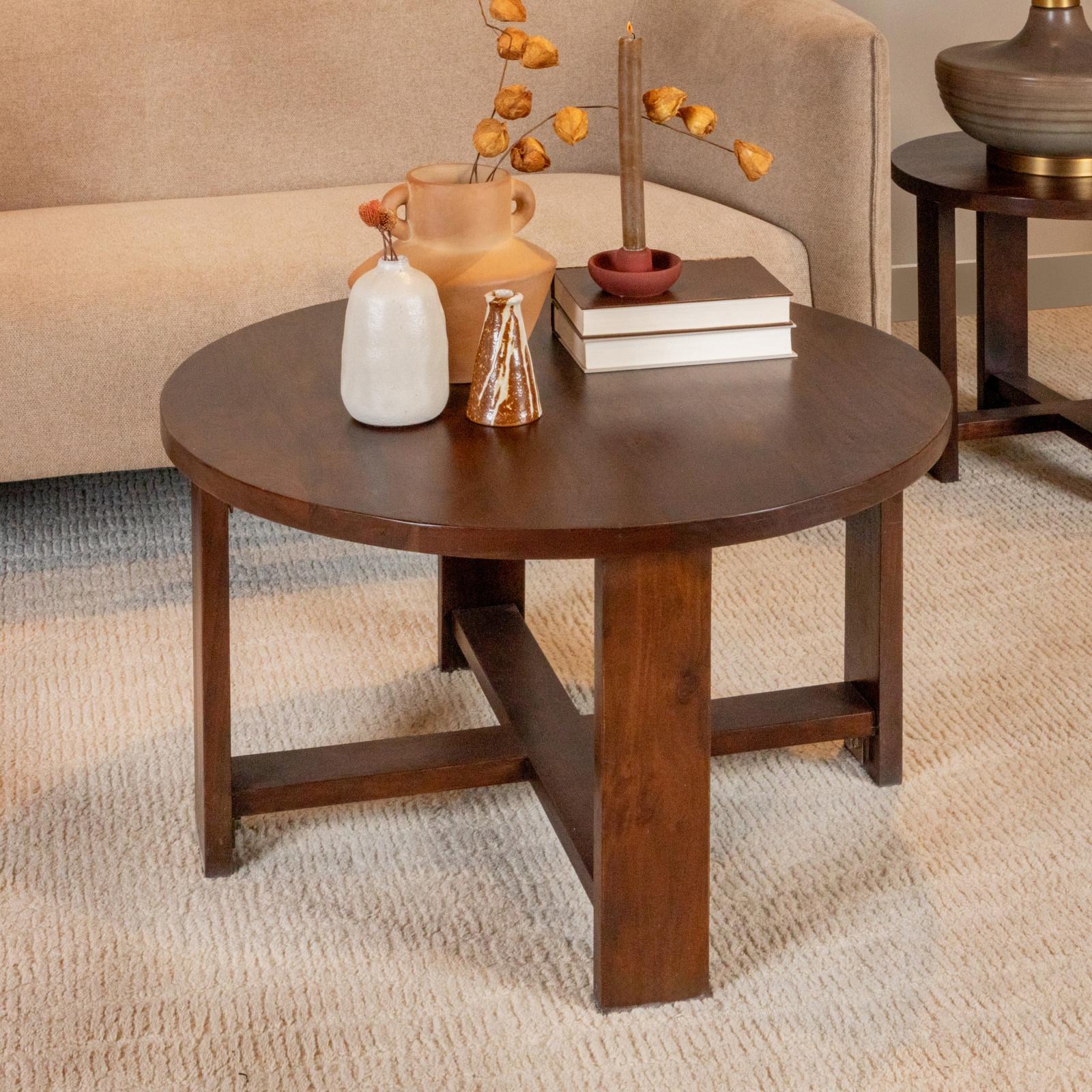 Blakely Trestle Round Coffee Table 4 Blakely Trestle Round Coffee Table