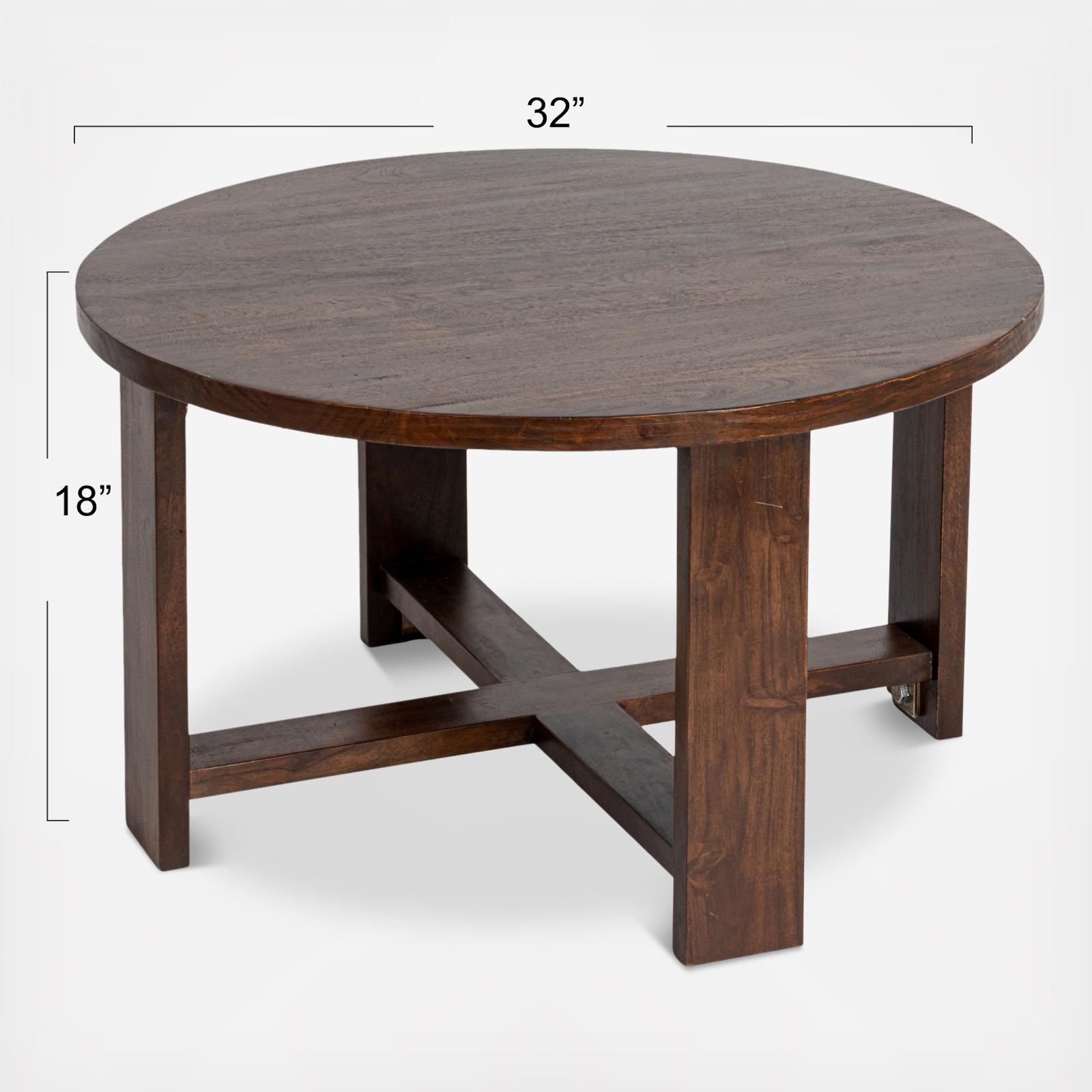 Blakely Trestle Round Coffee Table 7 Blakely Trestle Round Coffee Table