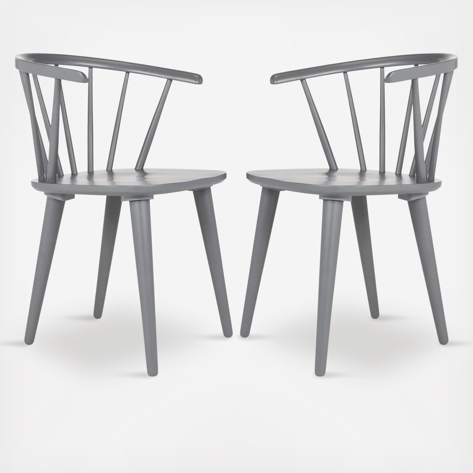Blanchard Curved Spindle Side Chair, Set of 2