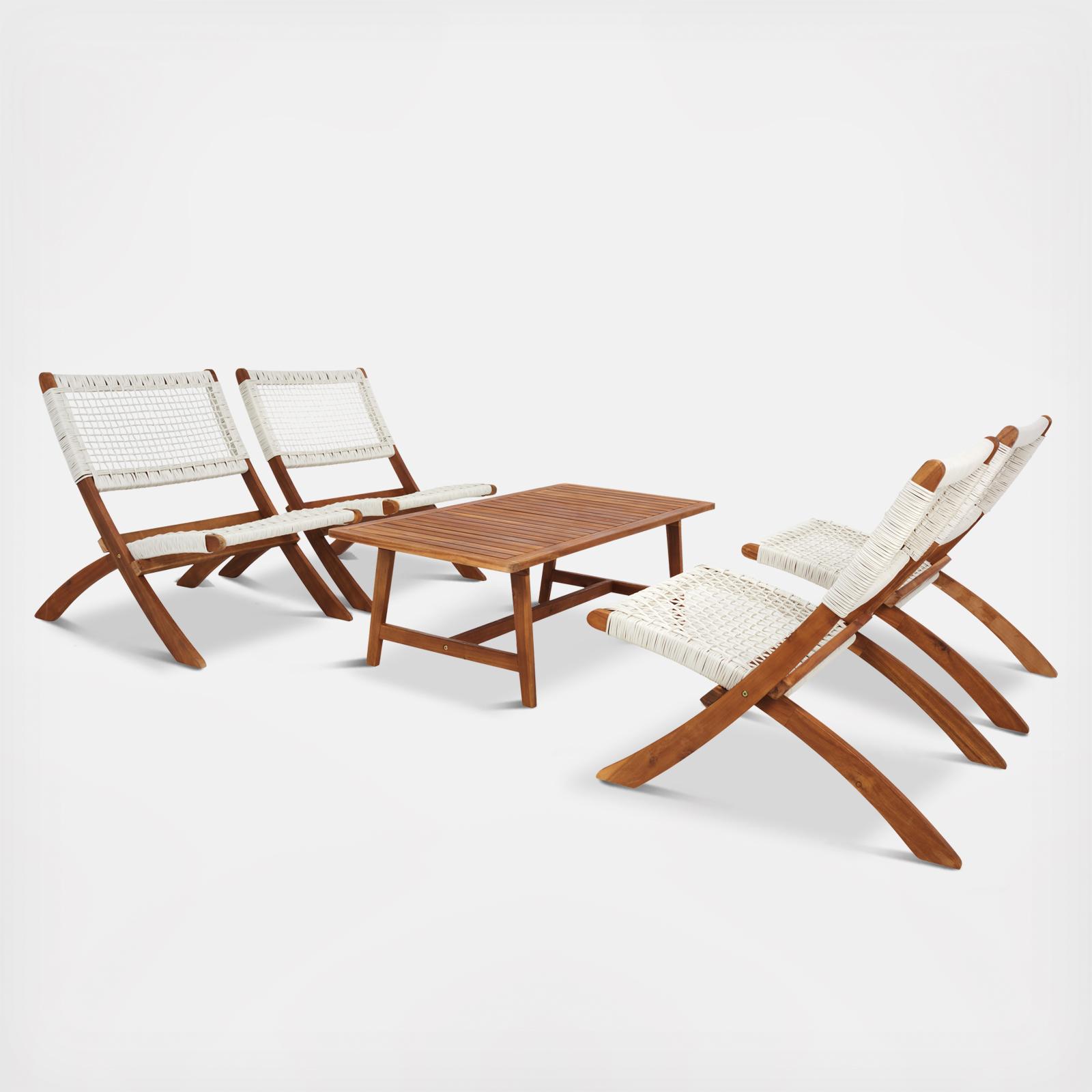Blaze 5-Piece Outdoor Coffee Table Set