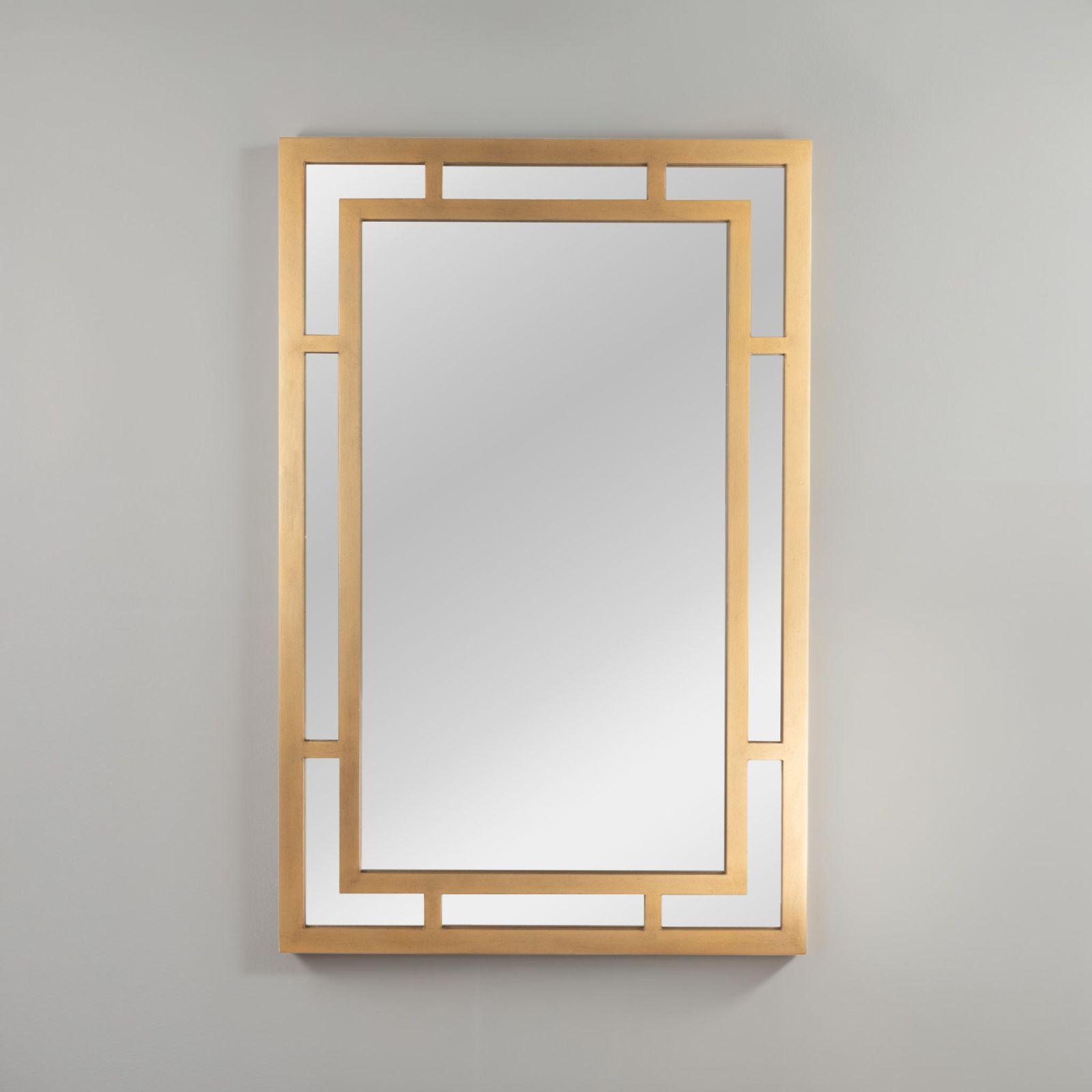 Berlin Vintage Glass Wall Mirror with Geometric Art Deco Frame 3 Berlin Vintage Glass Wall Mirror with Geometric Art Deco Frame