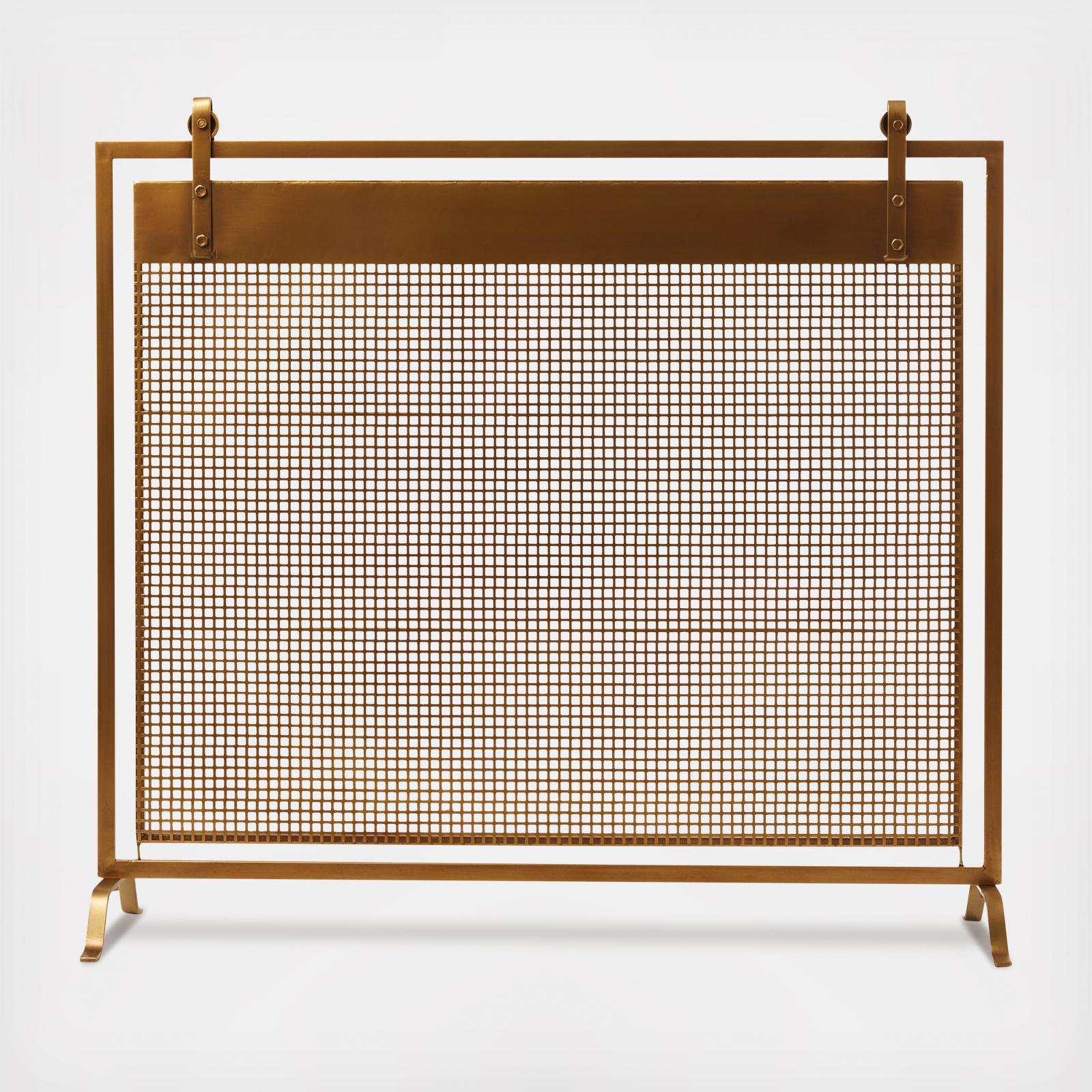Bolted Single Panel Fireplace Screen 4 Bolted Single Panel Fireplace Screen