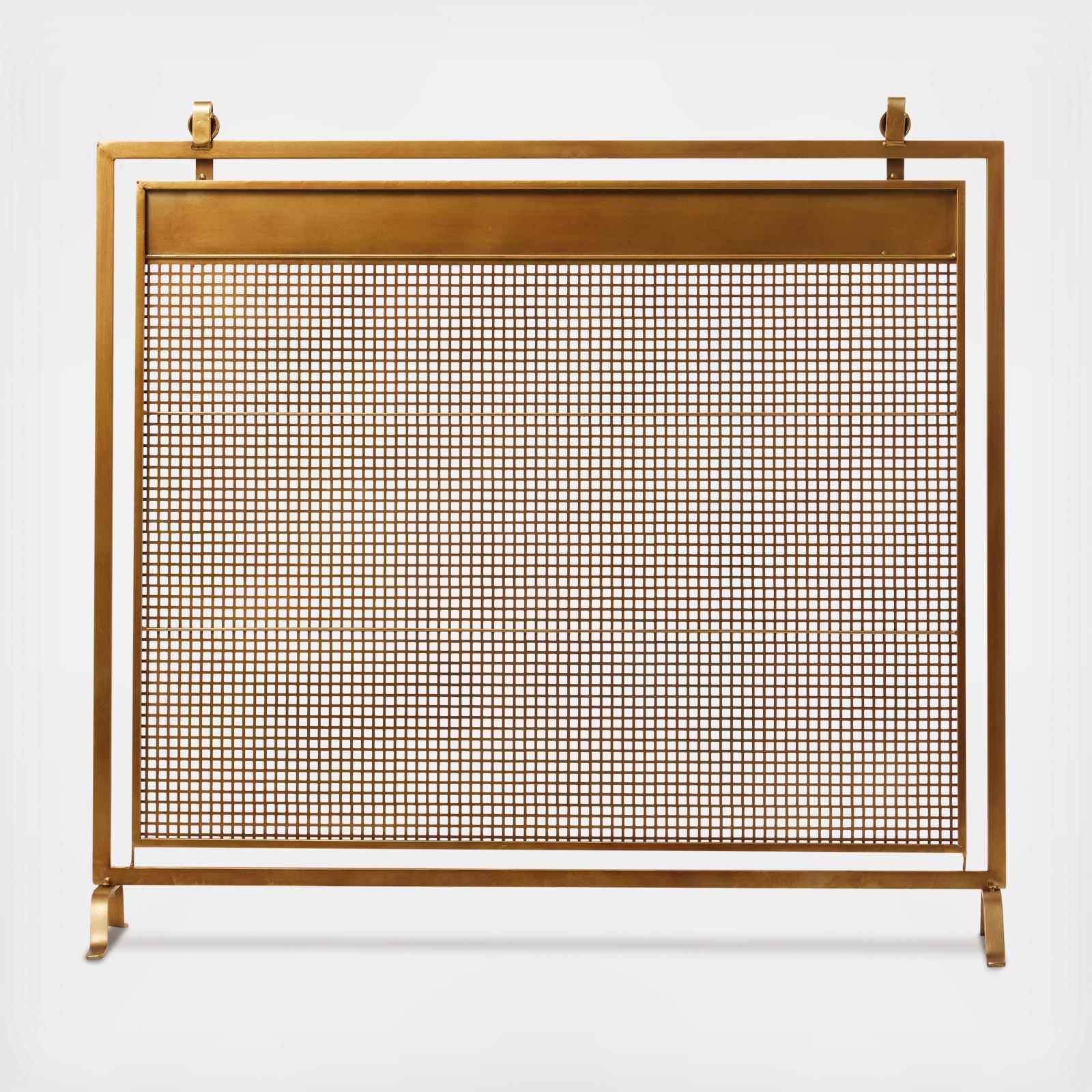 Bolted Single Panel Fireplace Screen 5 Bolted Single Panel Fireplace Screen