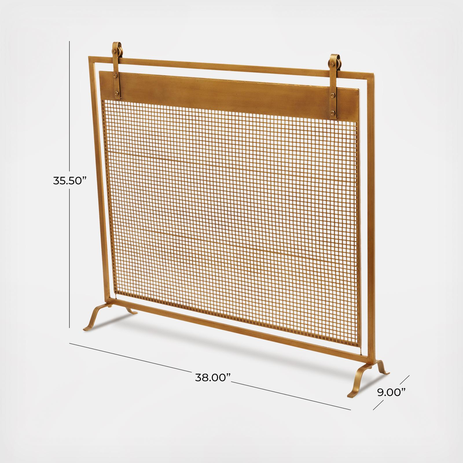 Bolted Single Panel Fireplace Screen 7 Bolted Single Panel Fireplace Screen