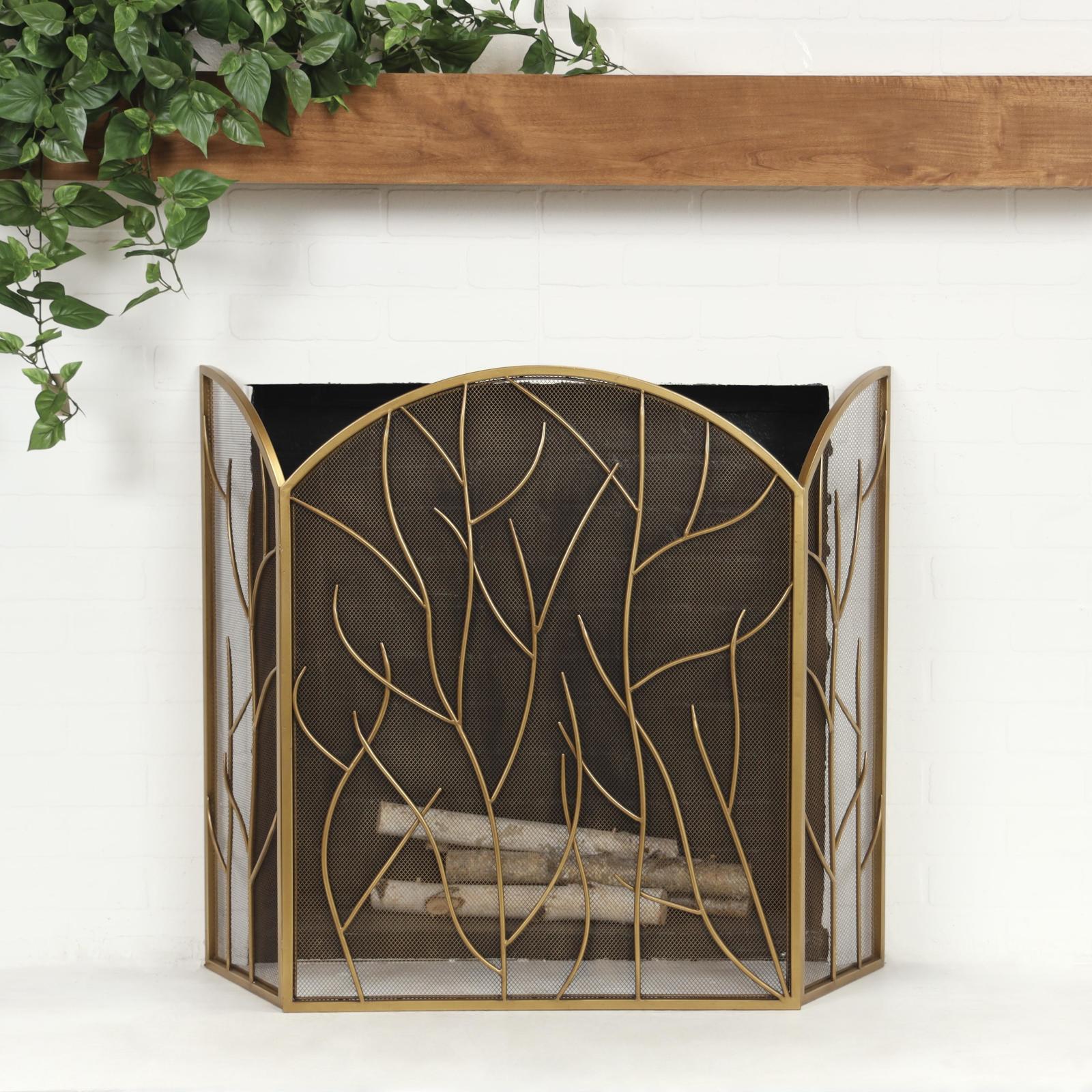 Branch 3-Panel Fireplace Screen 3 Branch 3-Panel Fireplace Screen